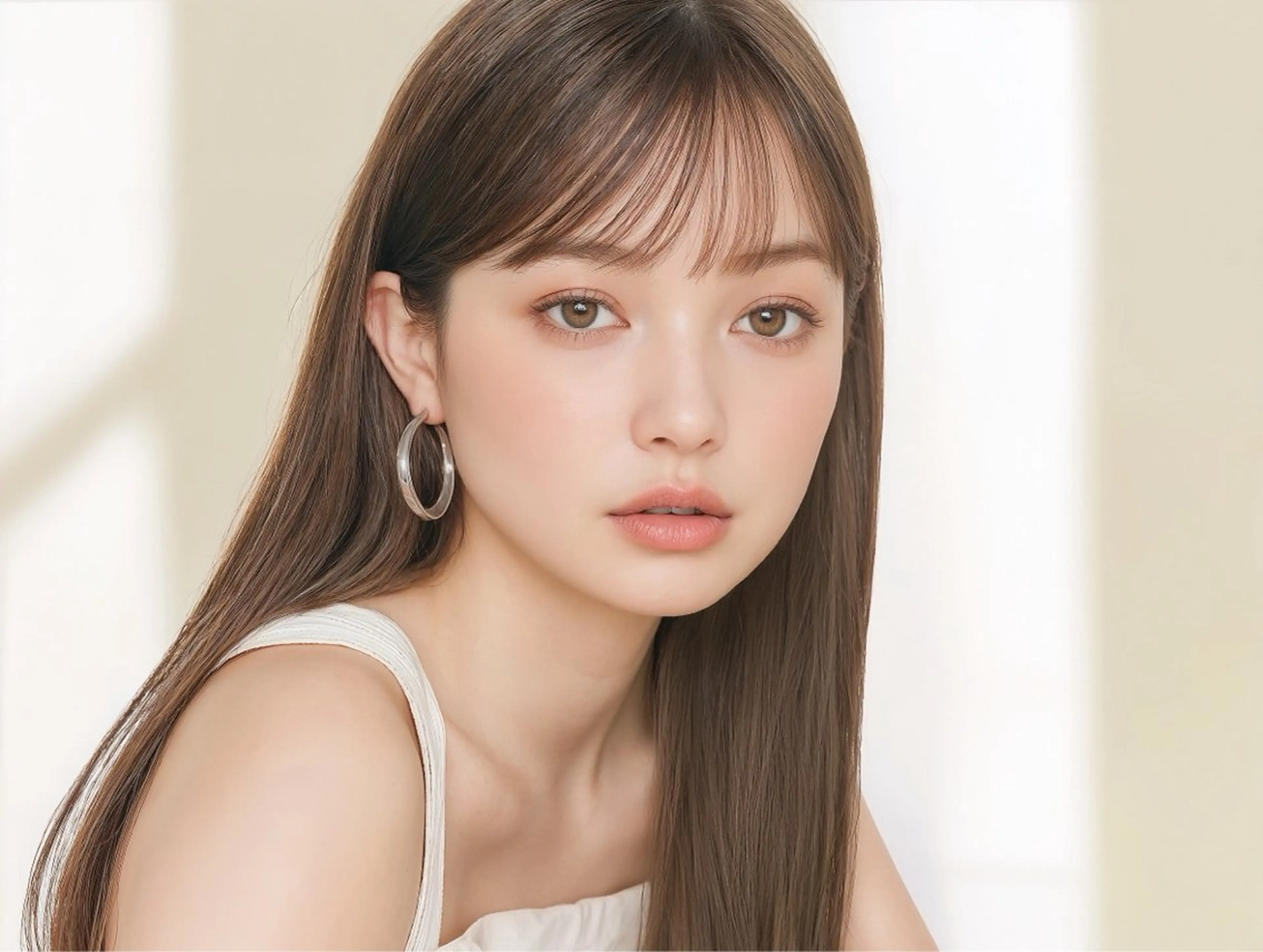 ロング ヘアカラー 縮毛矯正 トリートメント 髪質改善×韓国ヘア HIROのヘアスタイル