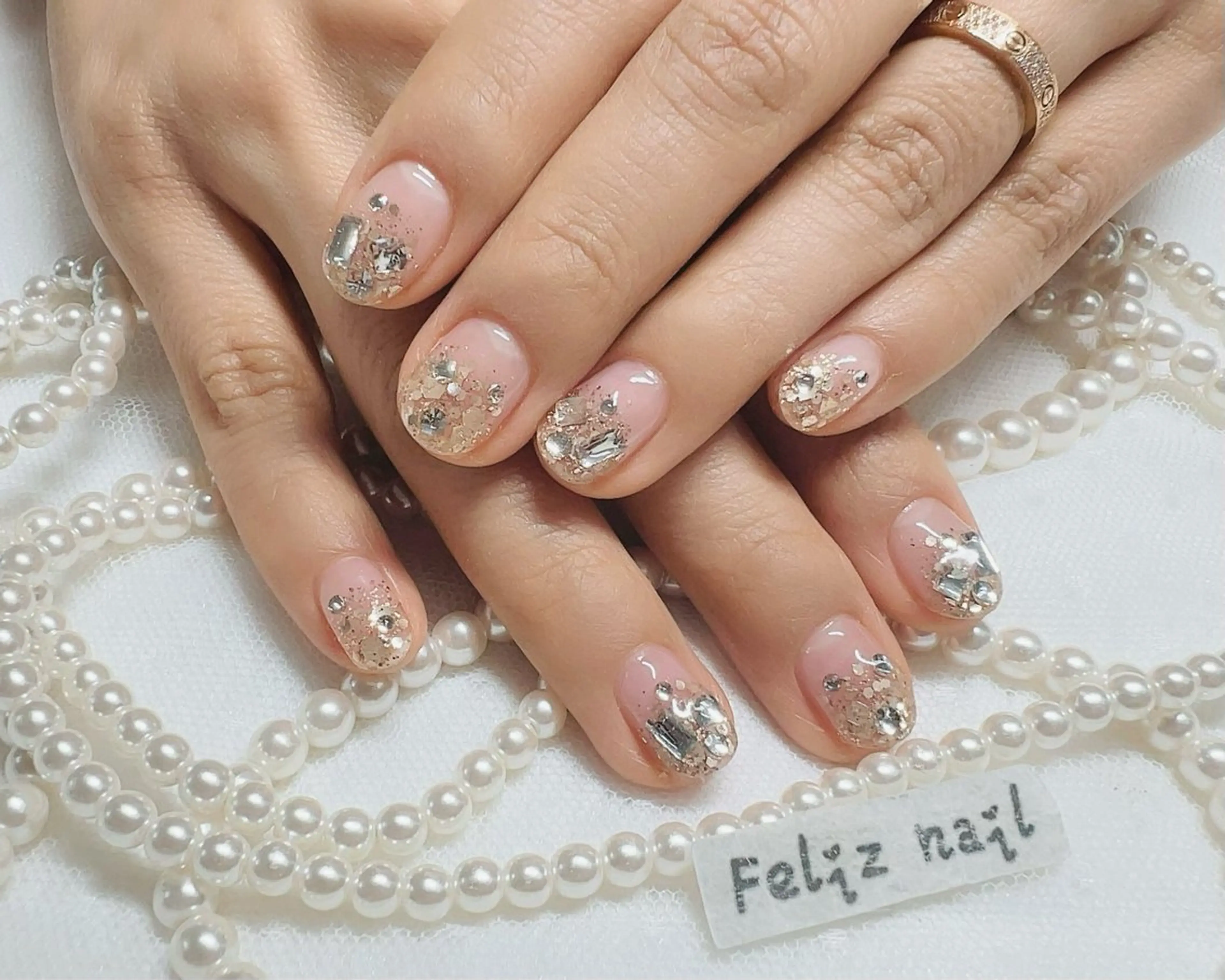 ネイル ジェルネイル グラデーション キラキラネイル ニュアンスネイル オフィスネイル ユキカ （ネイリスト）のネイルデザイン