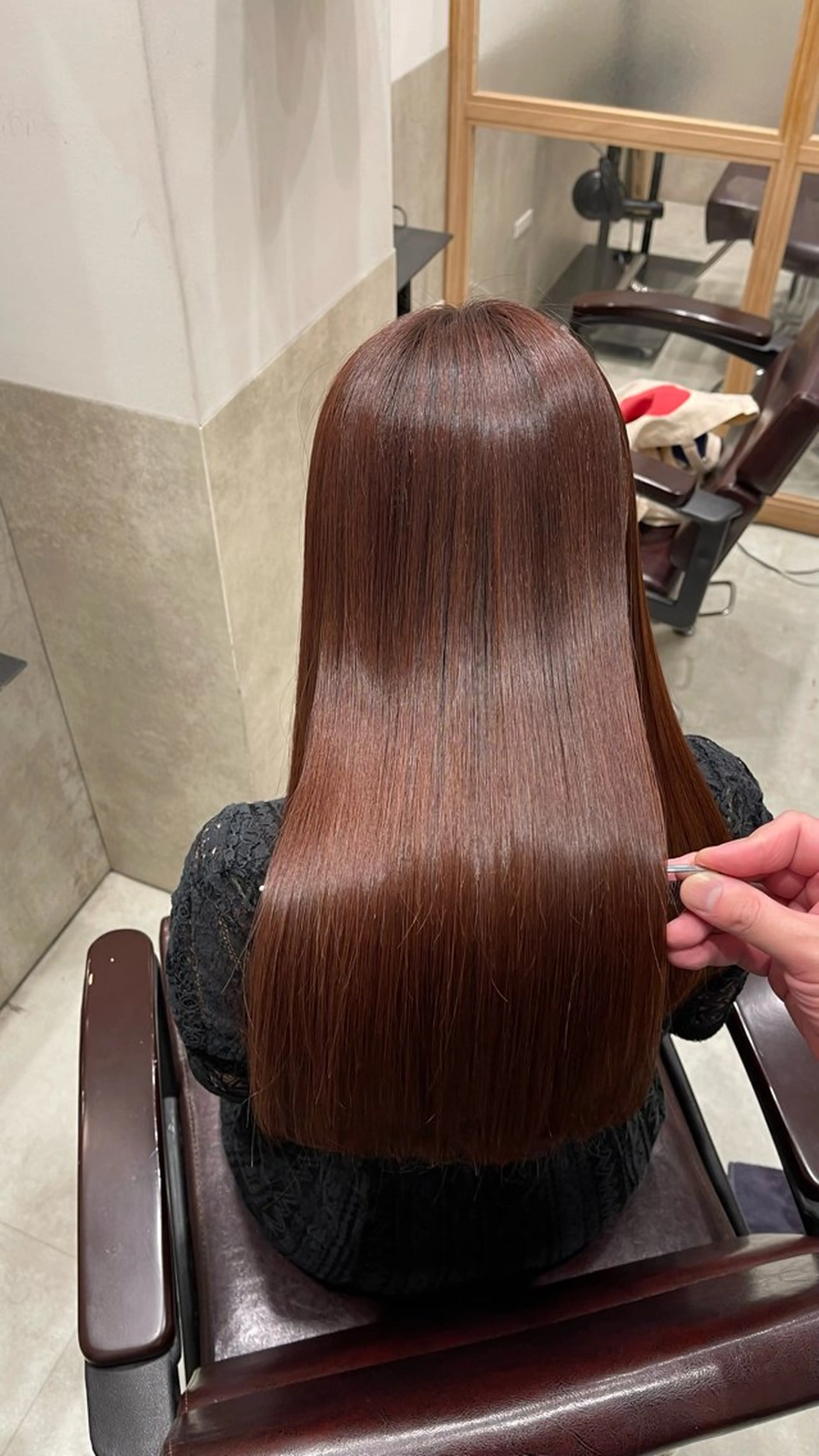 ロング トリートメント 縮毛矯正クロスパーマ 益子達也のヘアスタイル