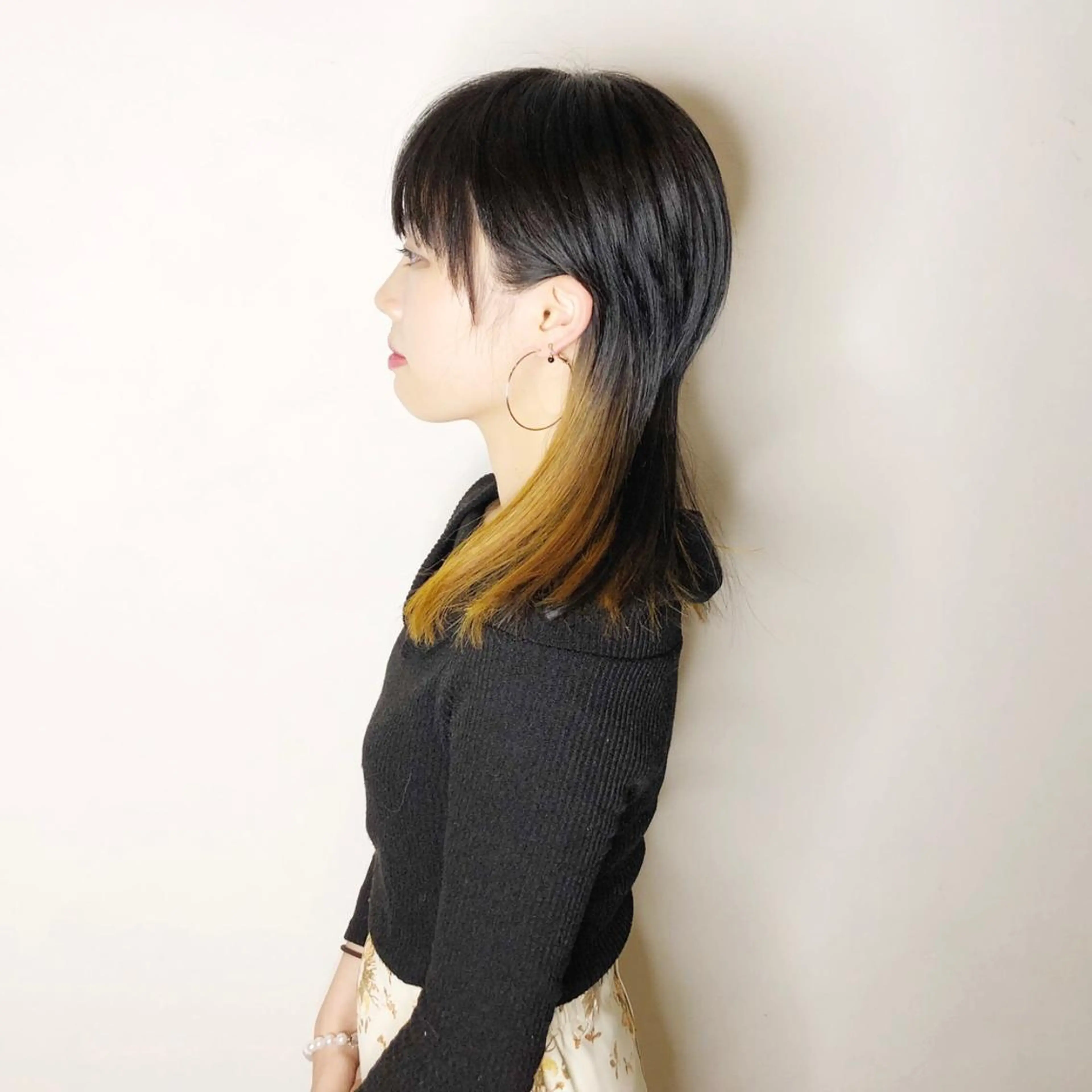 セミロング カラー カラーモデル募集中 美容室ハピスのヘアスタイル