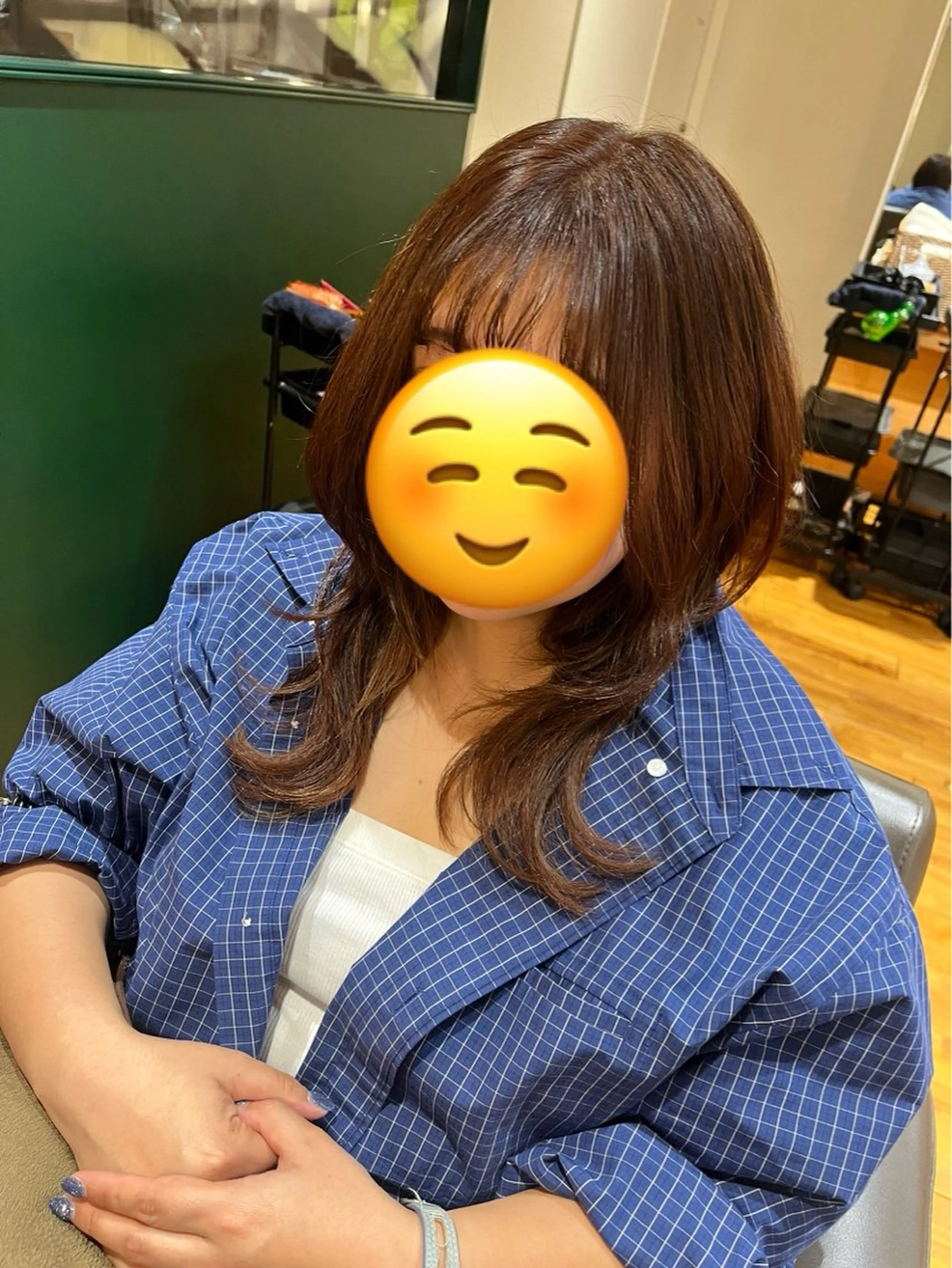 ロング カラー ブラウンカラー インナーカラー オレンジ オレンジブラウン レイヤーカット 関口 要子のヘアスタイル