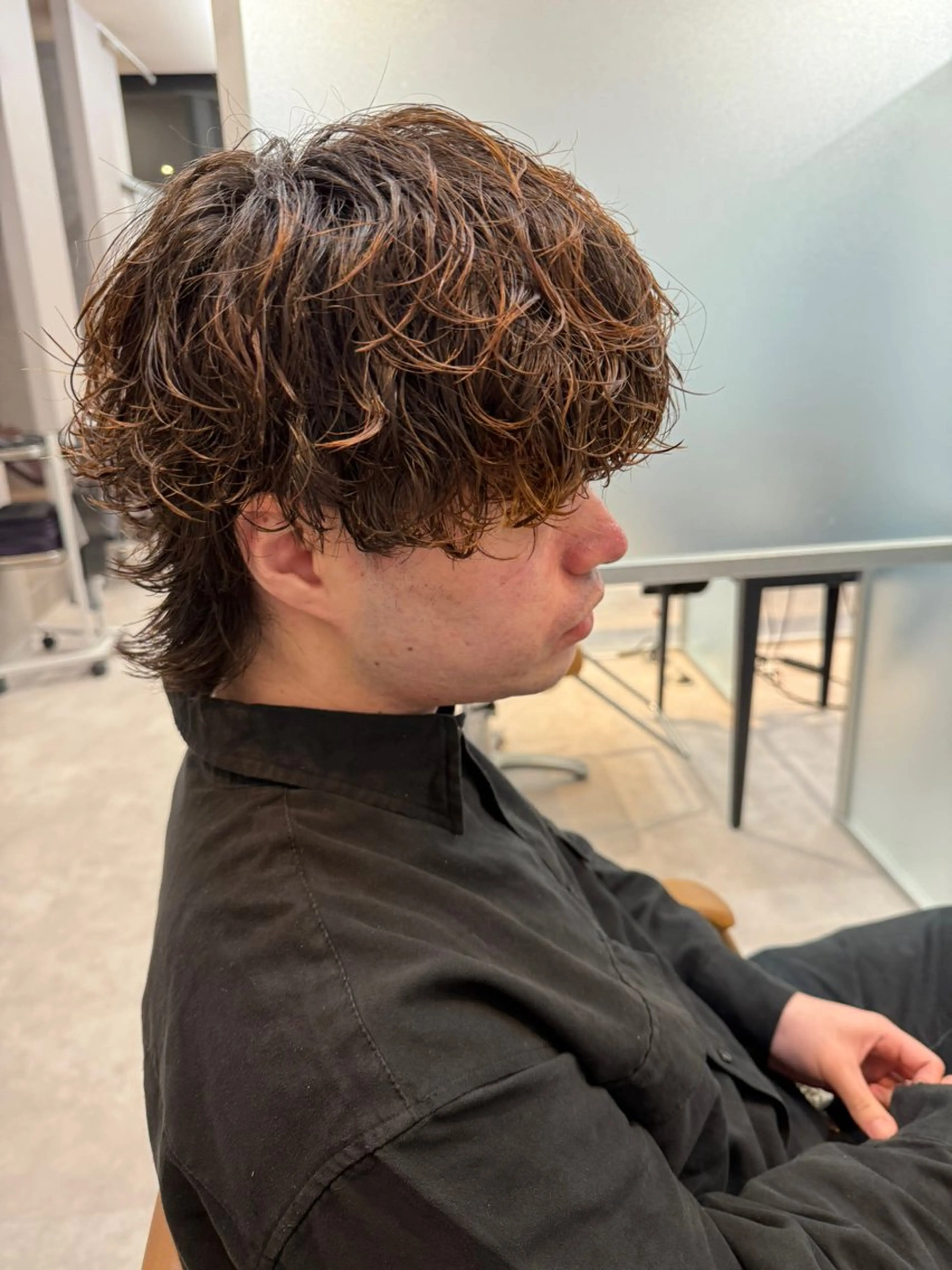 ミディアム パーマ メンズ ミディアムパーマ メンズパーマ カット パーマ メンズパーマ職人/ 天神/tatsukiのヘアスタイル