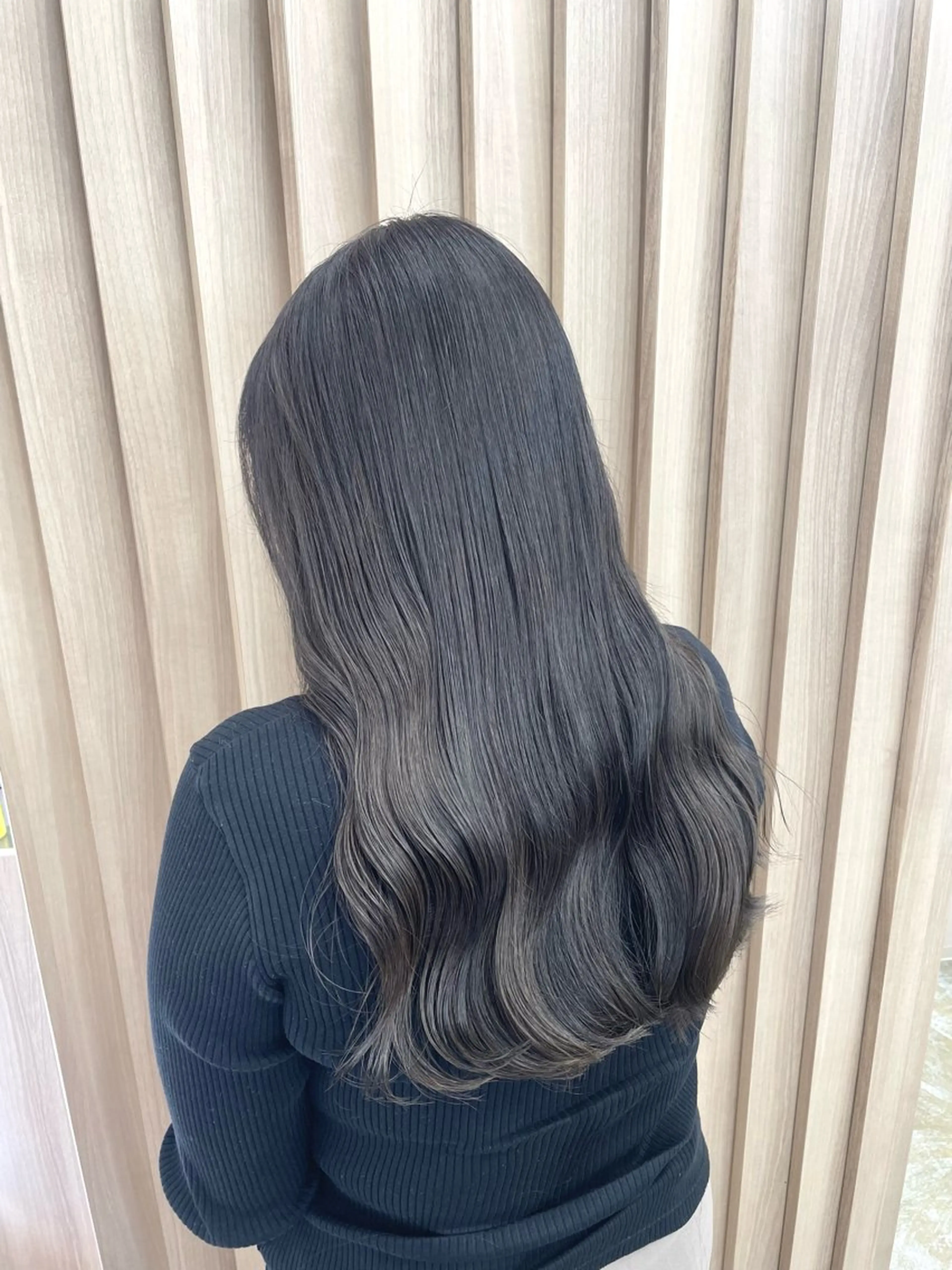 ロング カラー カット ヘアカラー 肌に馴染む暗髪 梅田・増田のヘアスタイル