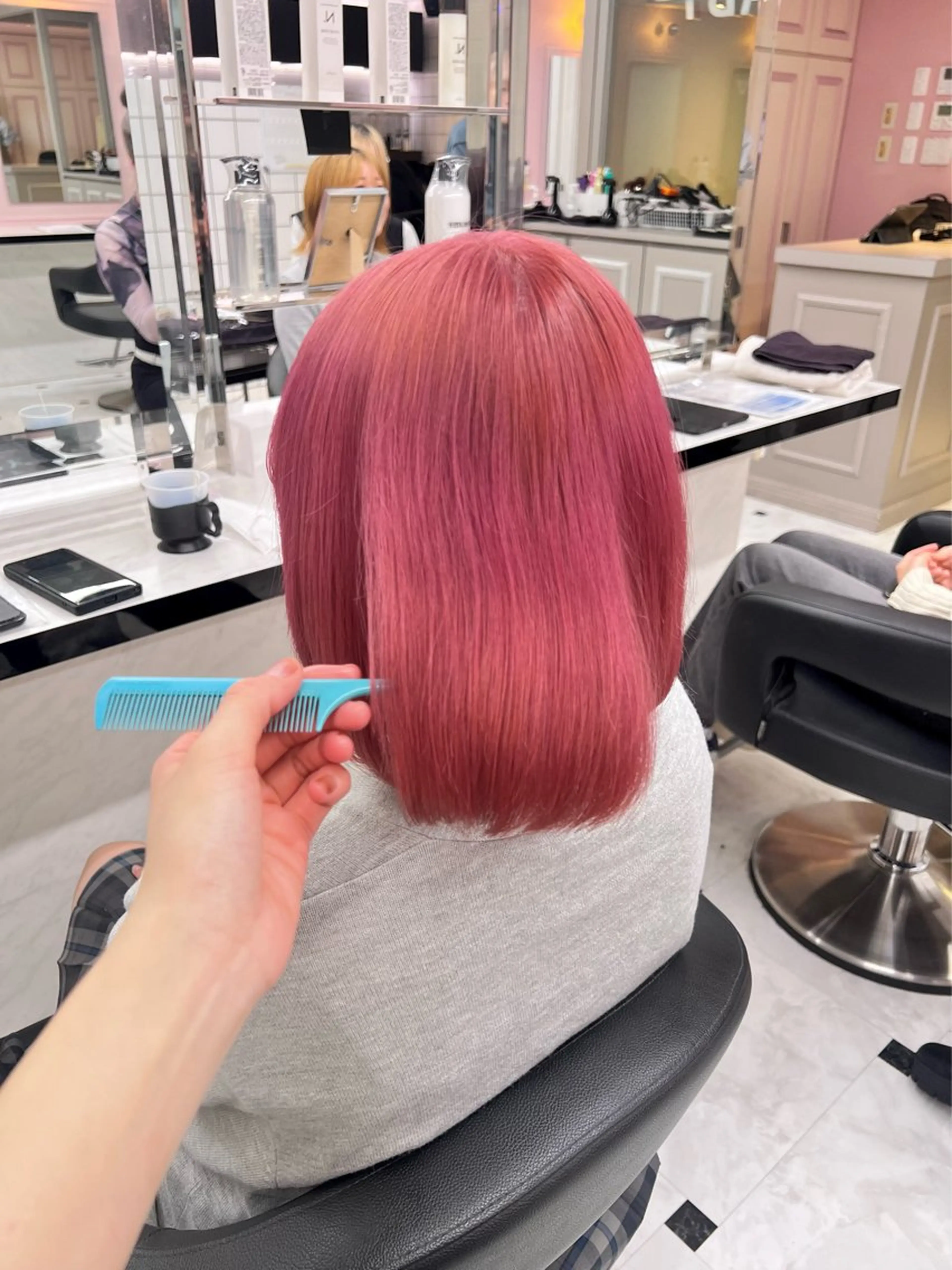 ミディアム カラー ヘアアレンジ 💕上野美容師☁ ブリーチ💖サワのヘアスタイル