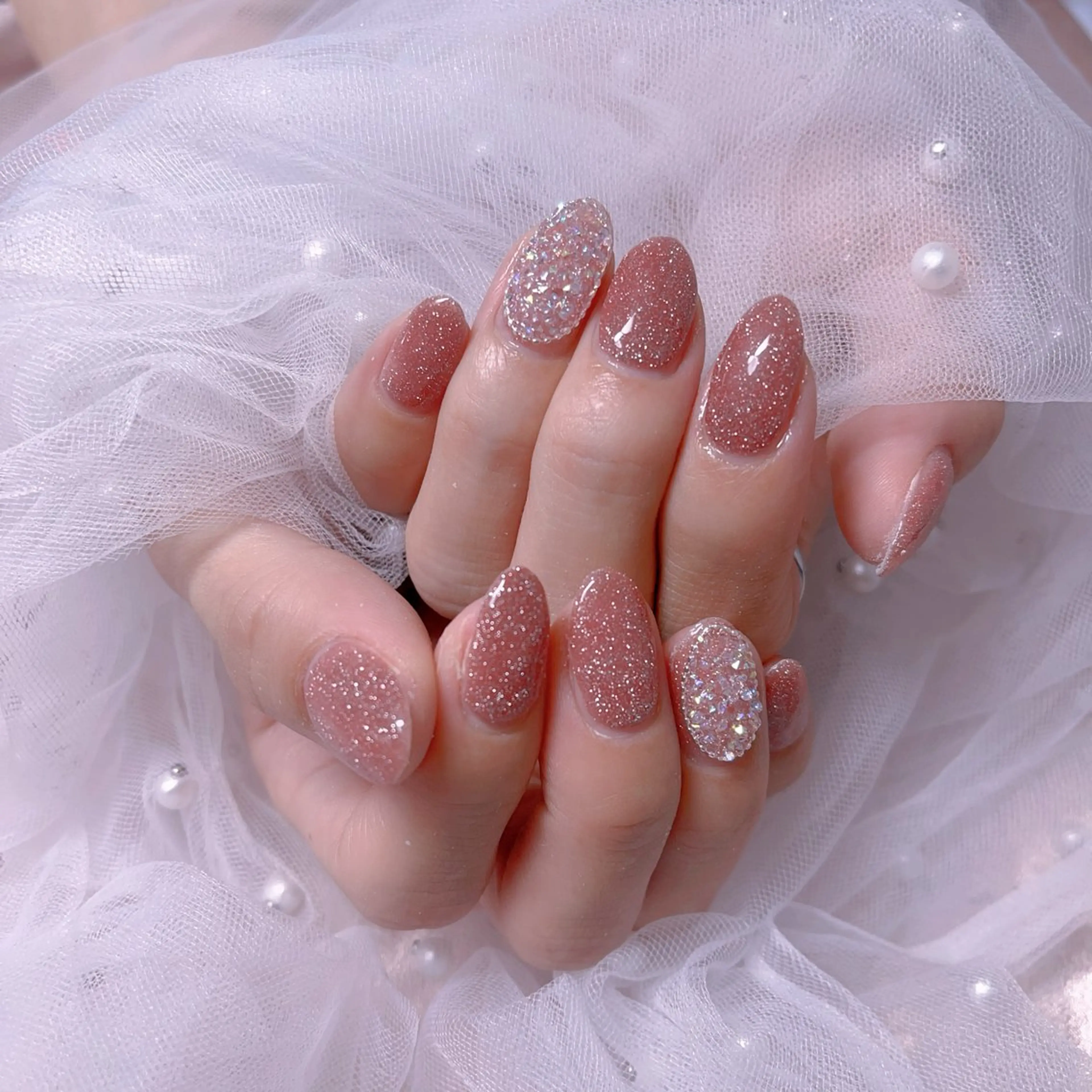 メンズ ネイル アートネイル フレンチネイル ジェルネイル キラキラネイル パラジェル Bloom スカルプ専門店のネイルデザイン