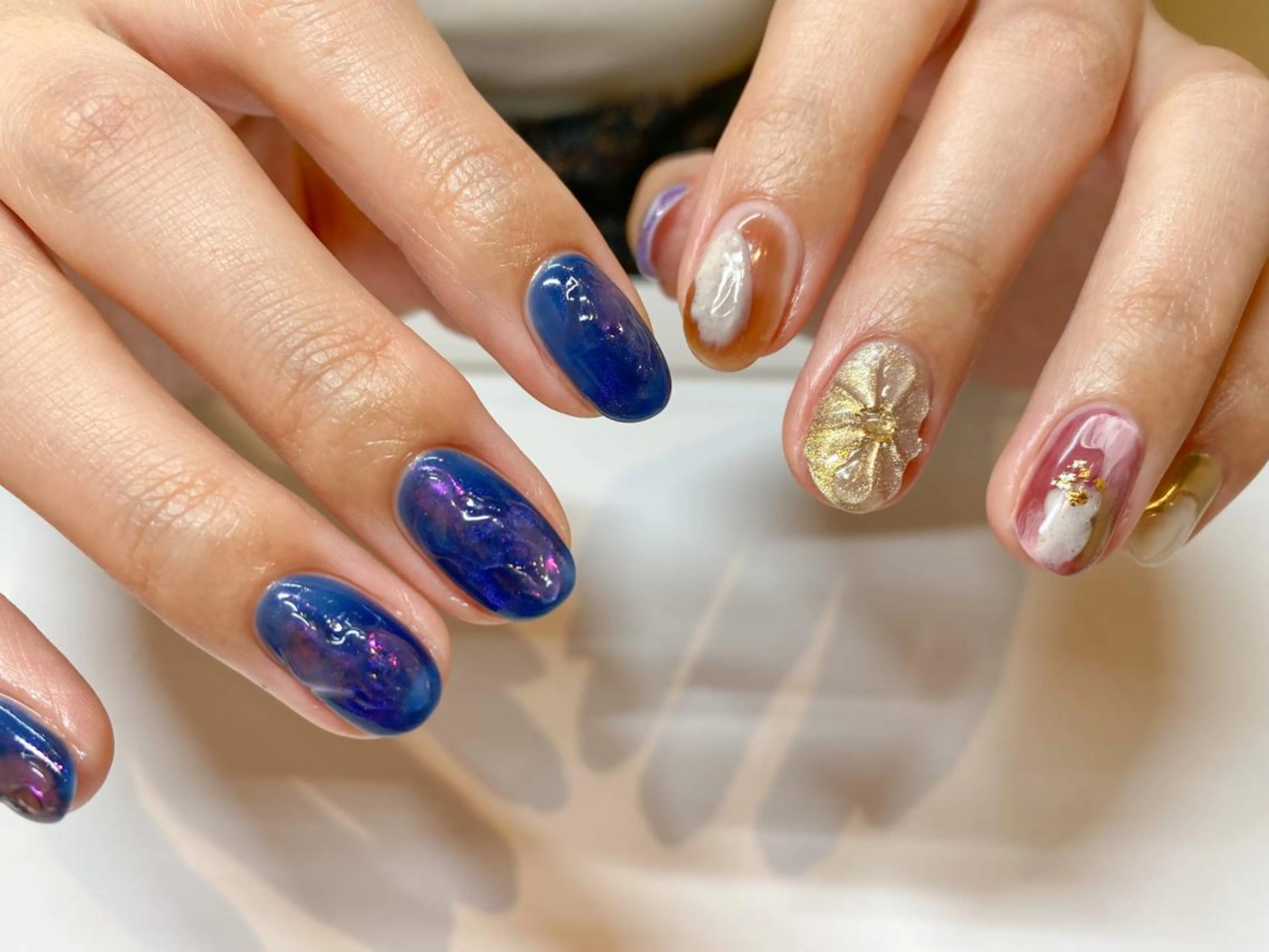 ネイル オーロラネイル キラキラネイル マグネットネイル ニュアンスネイル ハンドネイル 表参道colore店 REICAのネイルデザイン