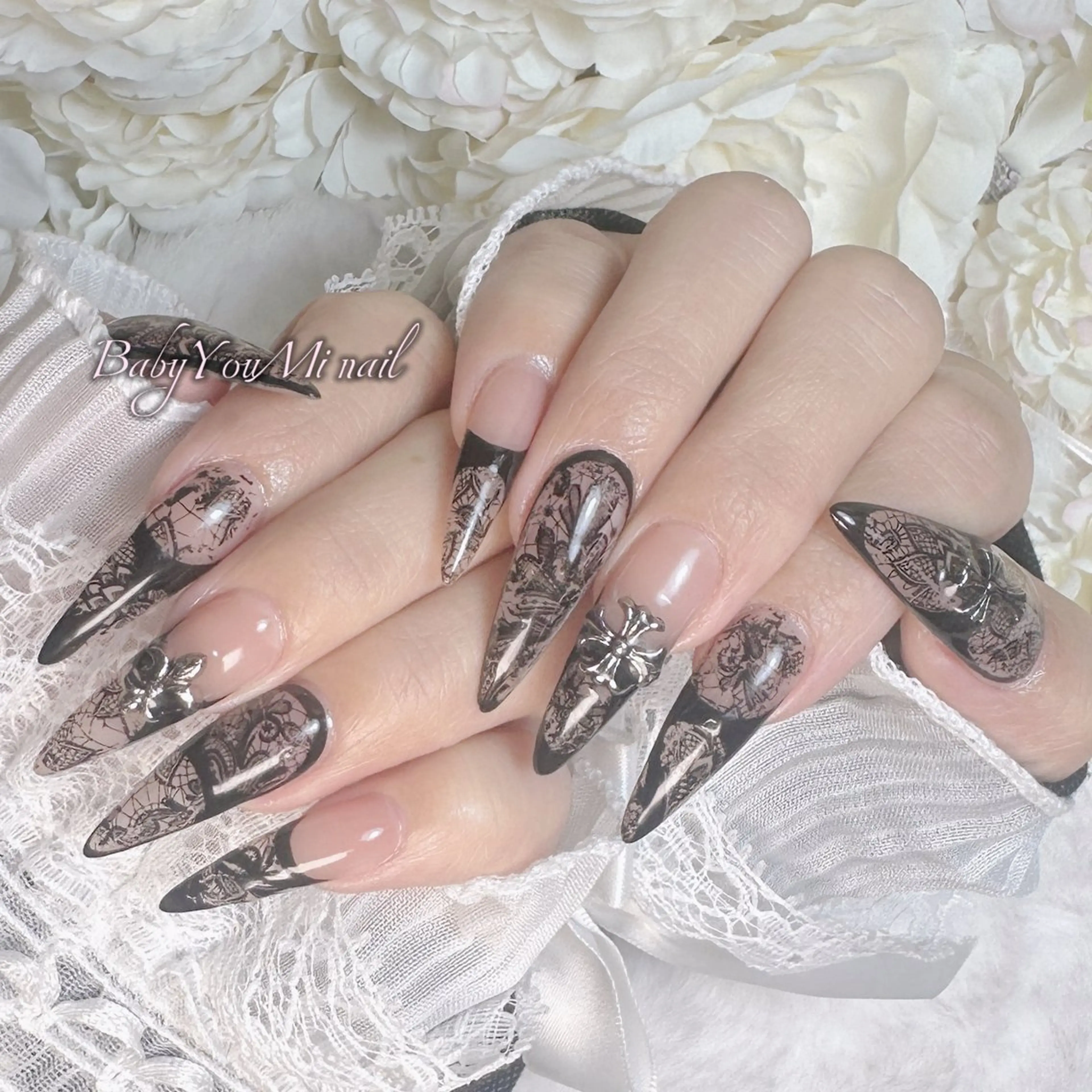 ネイル オーロラネイル 成人式 フットネイル フレンチネイル ジェルネイル ハンドネイル BabyYouMi nailのネイルデザイン