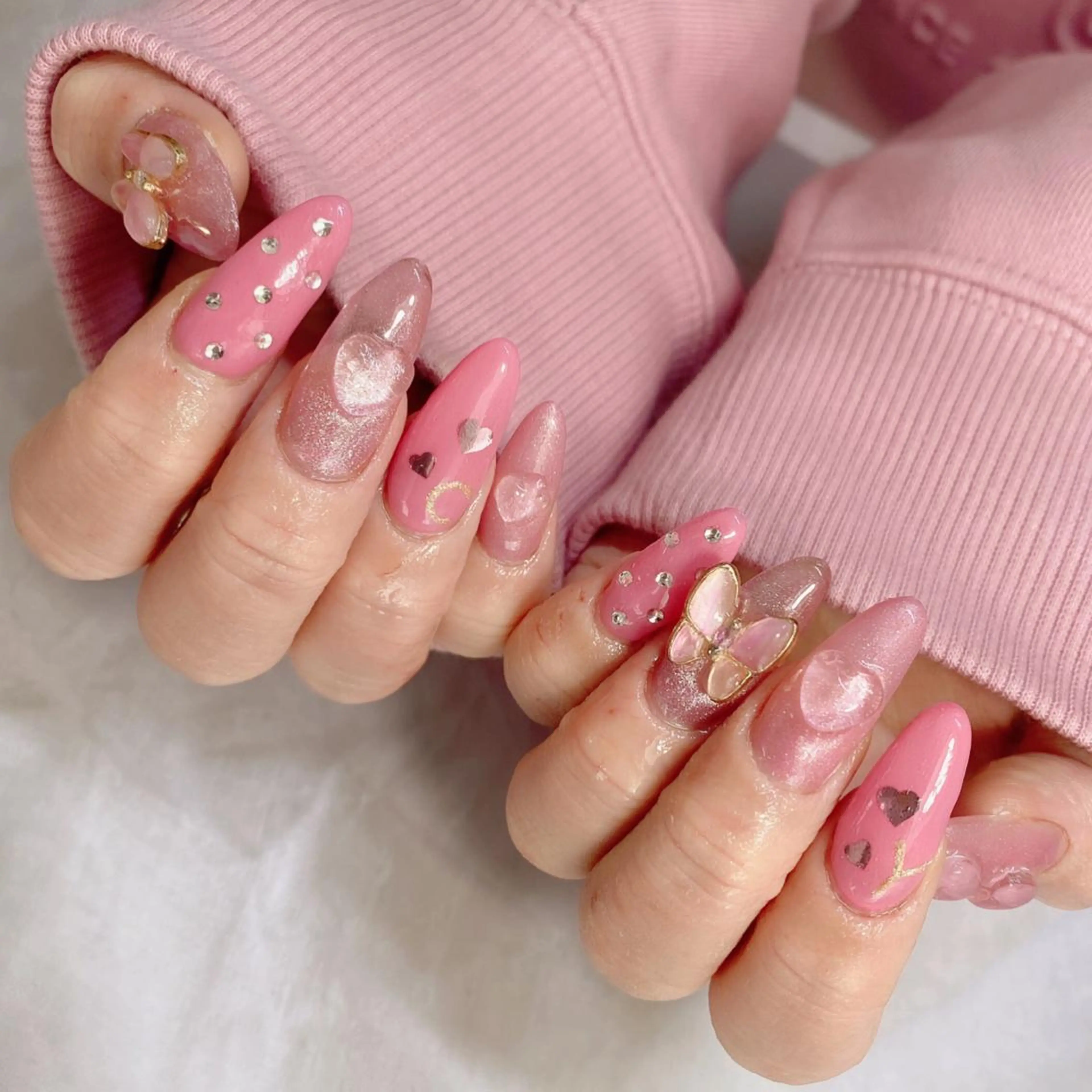ネイル アートネイル スカルプネイル RiLion💗 Risa🦋💜のネイルデザイン