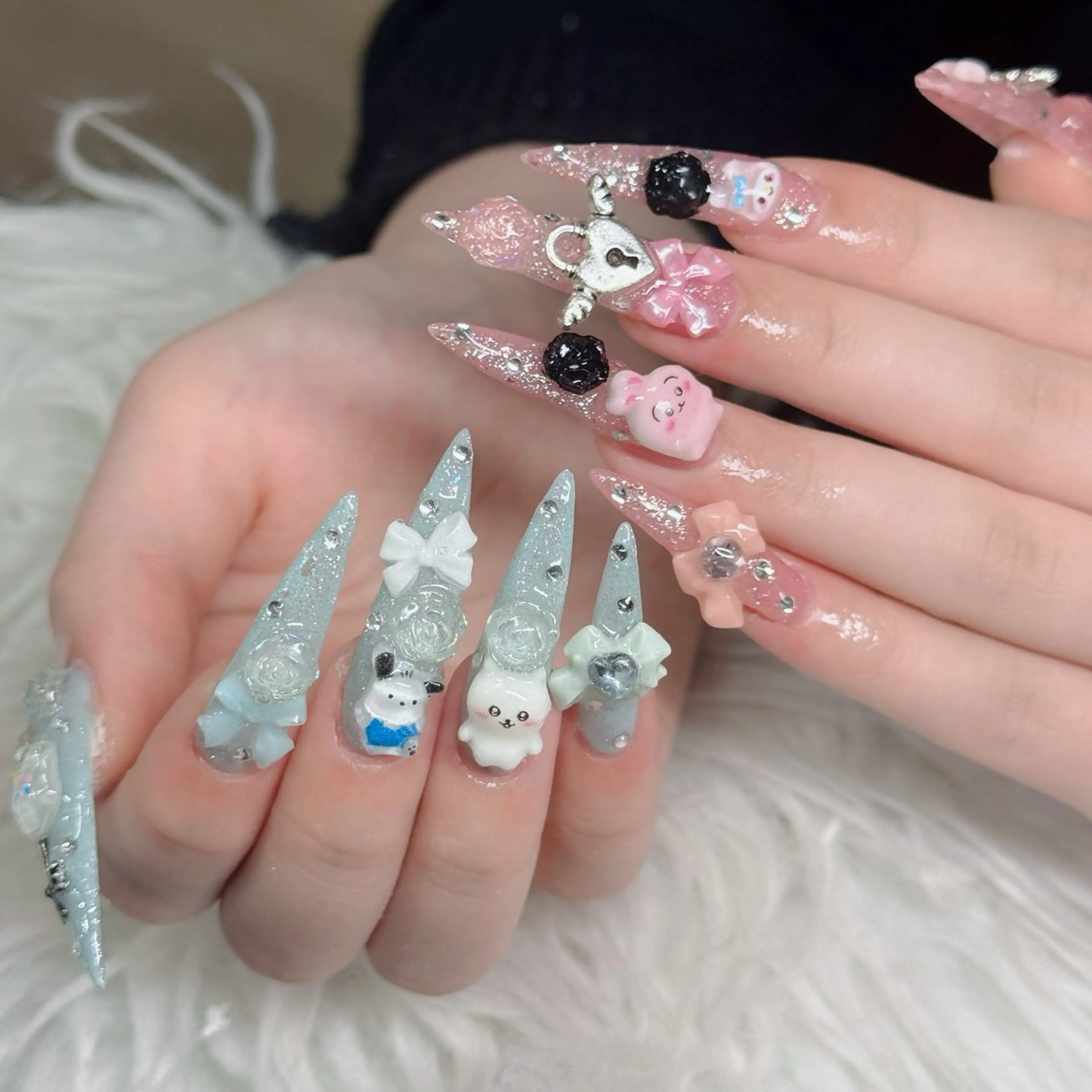 ネイル フットネイル フレンチネイル グラデーション 韓国ネイル ロングネイル ハンドネイル Hani Nail Salonのネイルデザイン