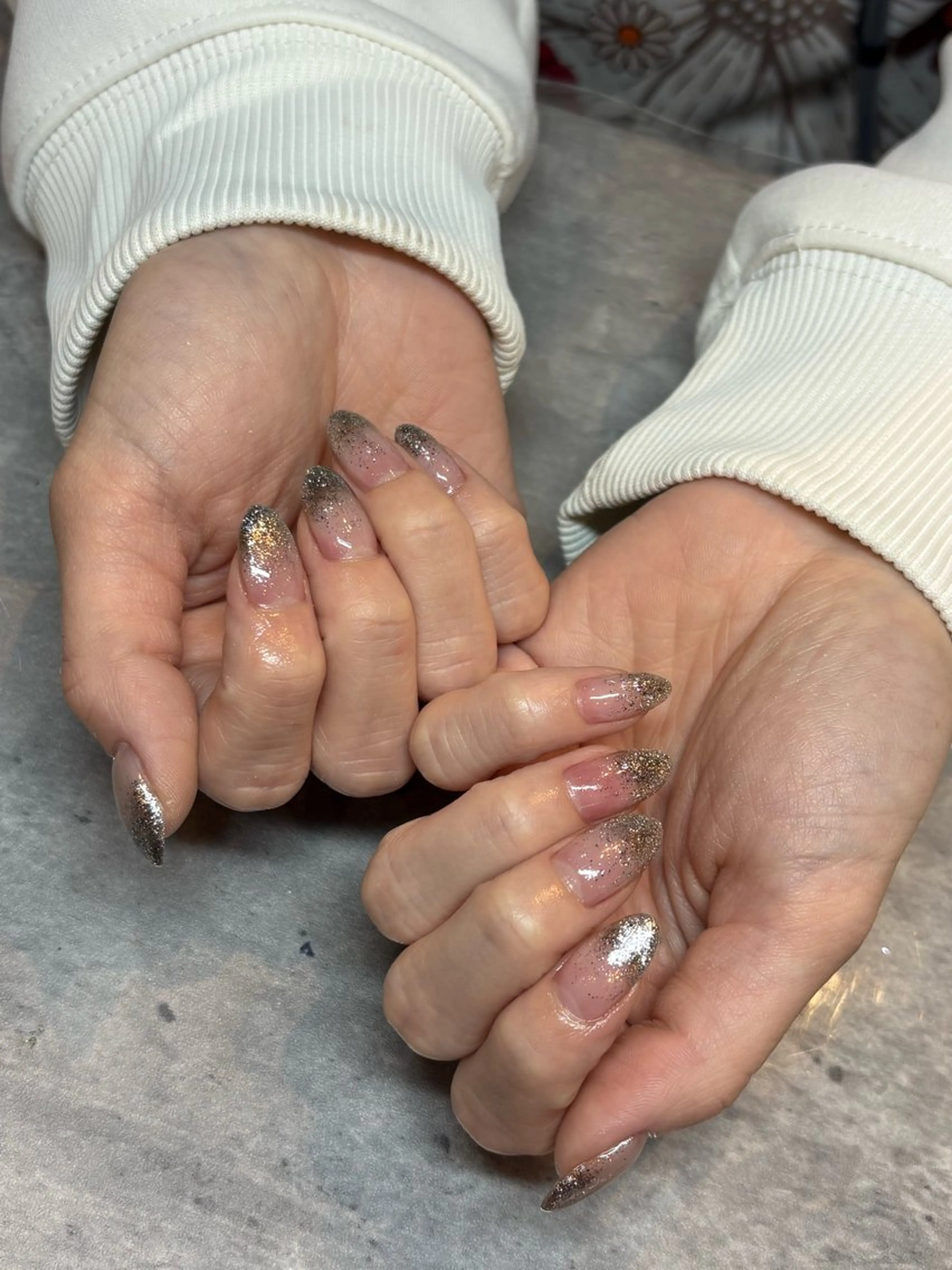 ネイル ブルー ピンク シルバー sato marinのネイルデザイン