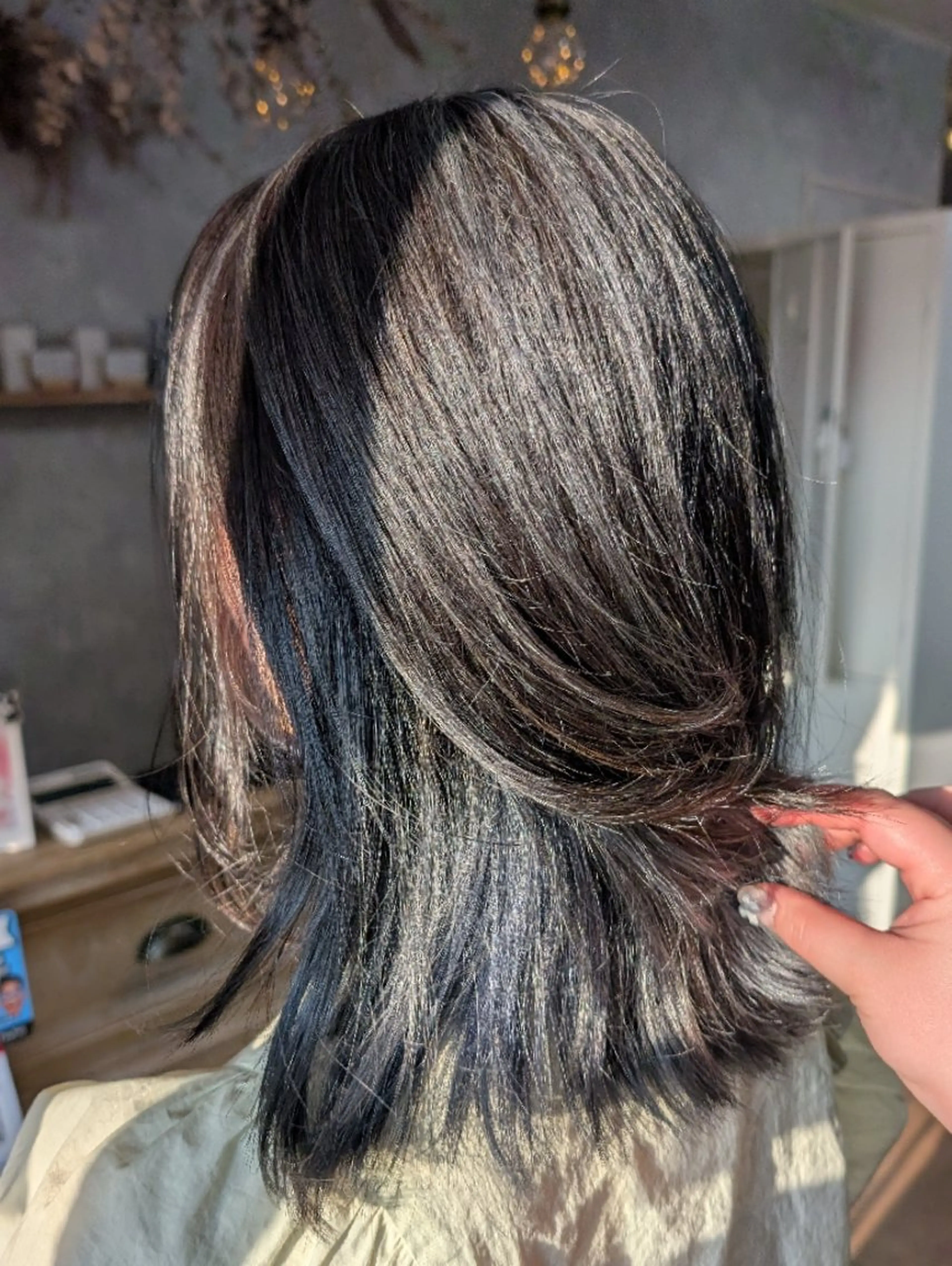 ミディアム カラー ブルーカラー インナーカラー ネイビーカラー つや髪メニュー💎 ✧亜美︎✧我孫子駅のヘアスタイル