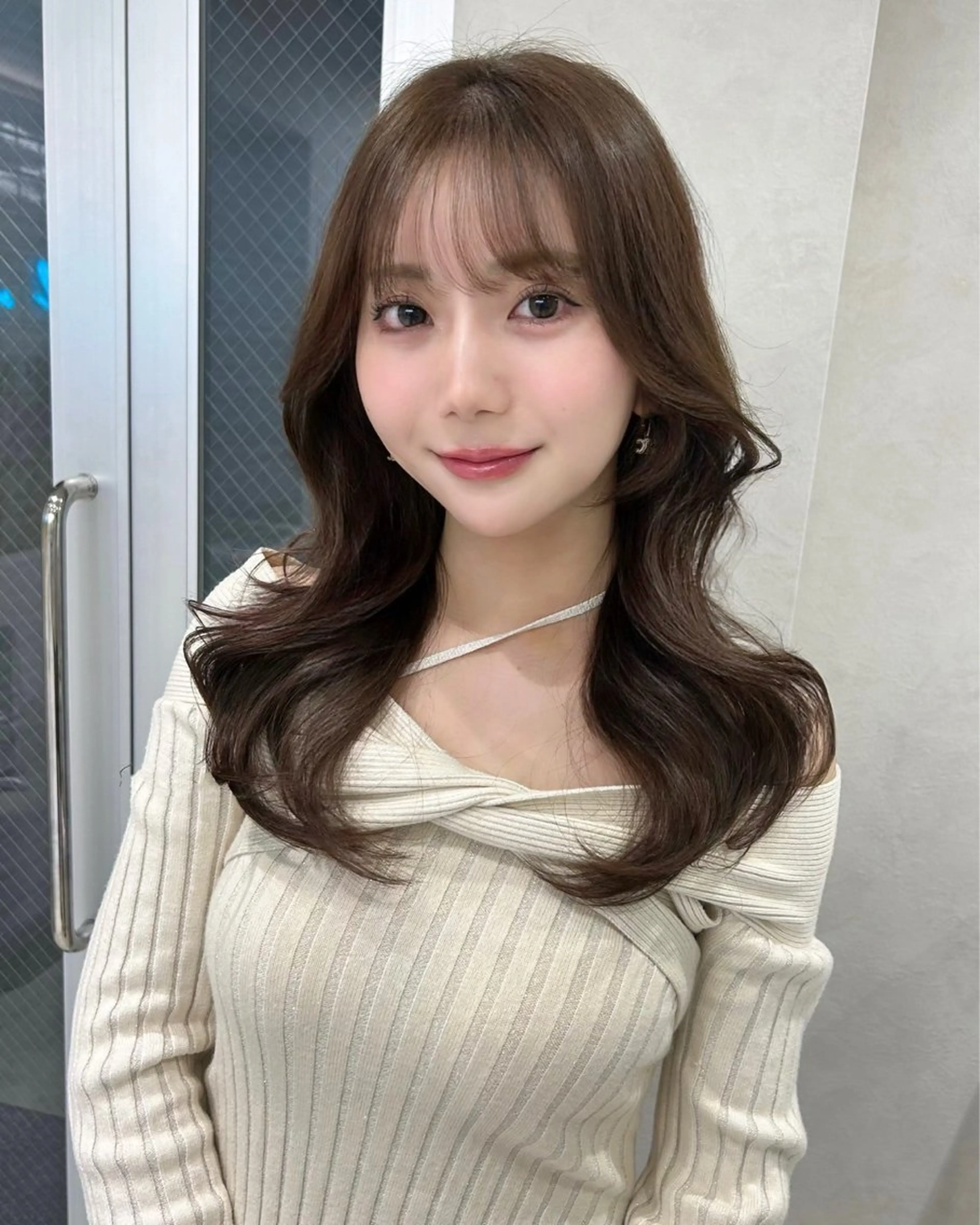 ロング カット ヘアカラー トリートメント Lond mare レイヤーカット/韓国のヘアスタイル