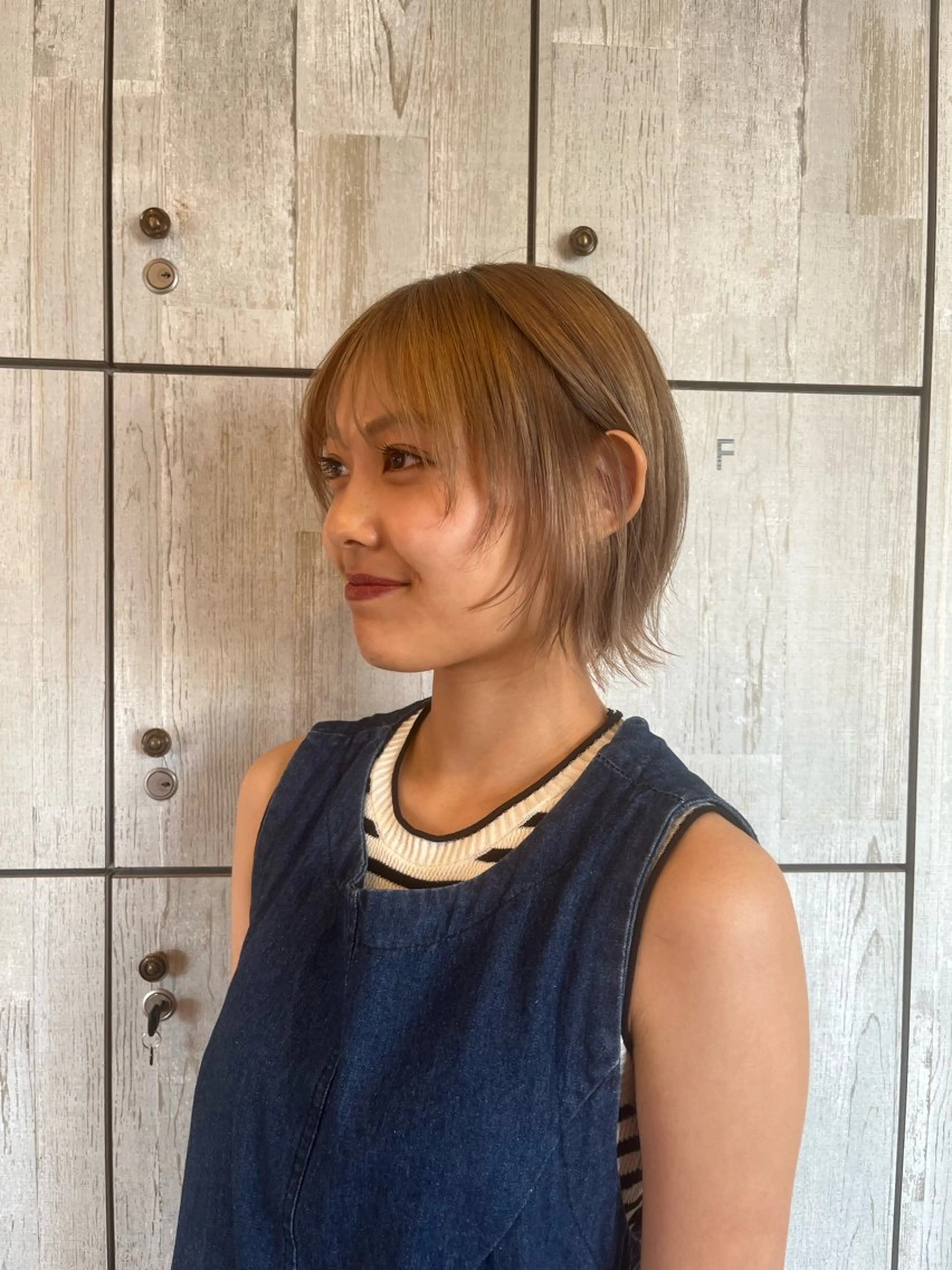 ショート カラー ブリーチ 透明感カラー 顔まわり/透け感 カラー/青栁優🔆のヘアスタイル