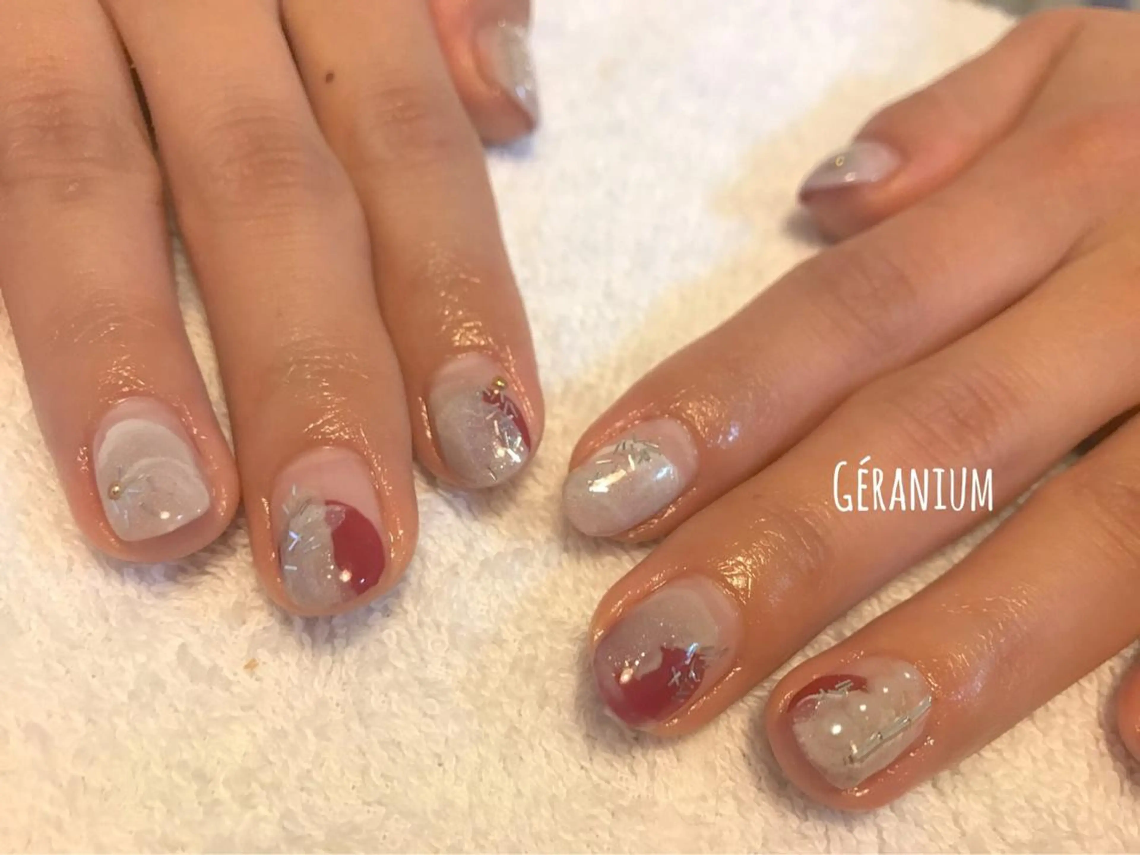 ネイル ニュアンスネイル GéRanium Harukaのネイルデザイン