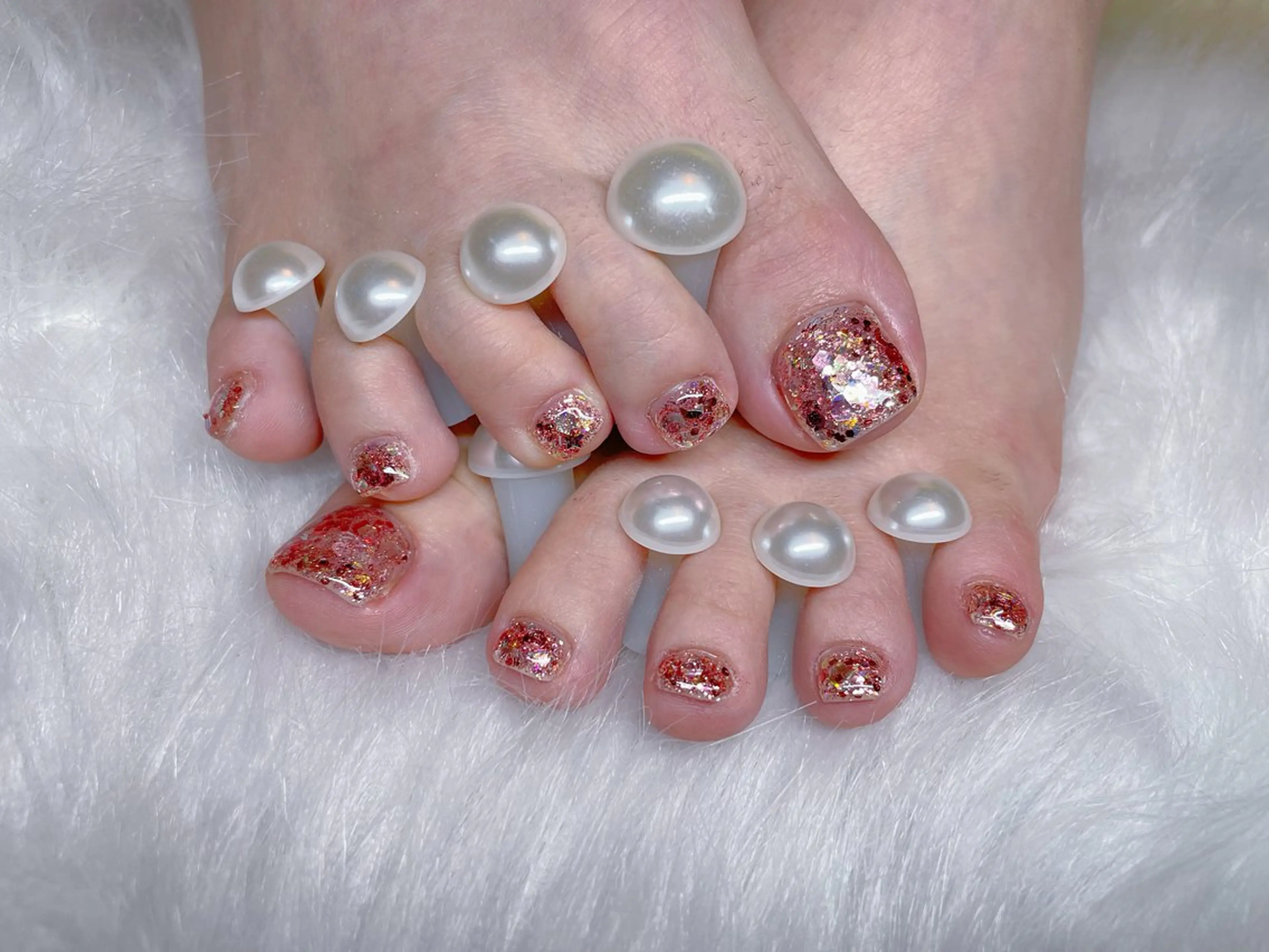 ネイル ホログラムネイル フットネイル エン Nail salonのネイルデザイン