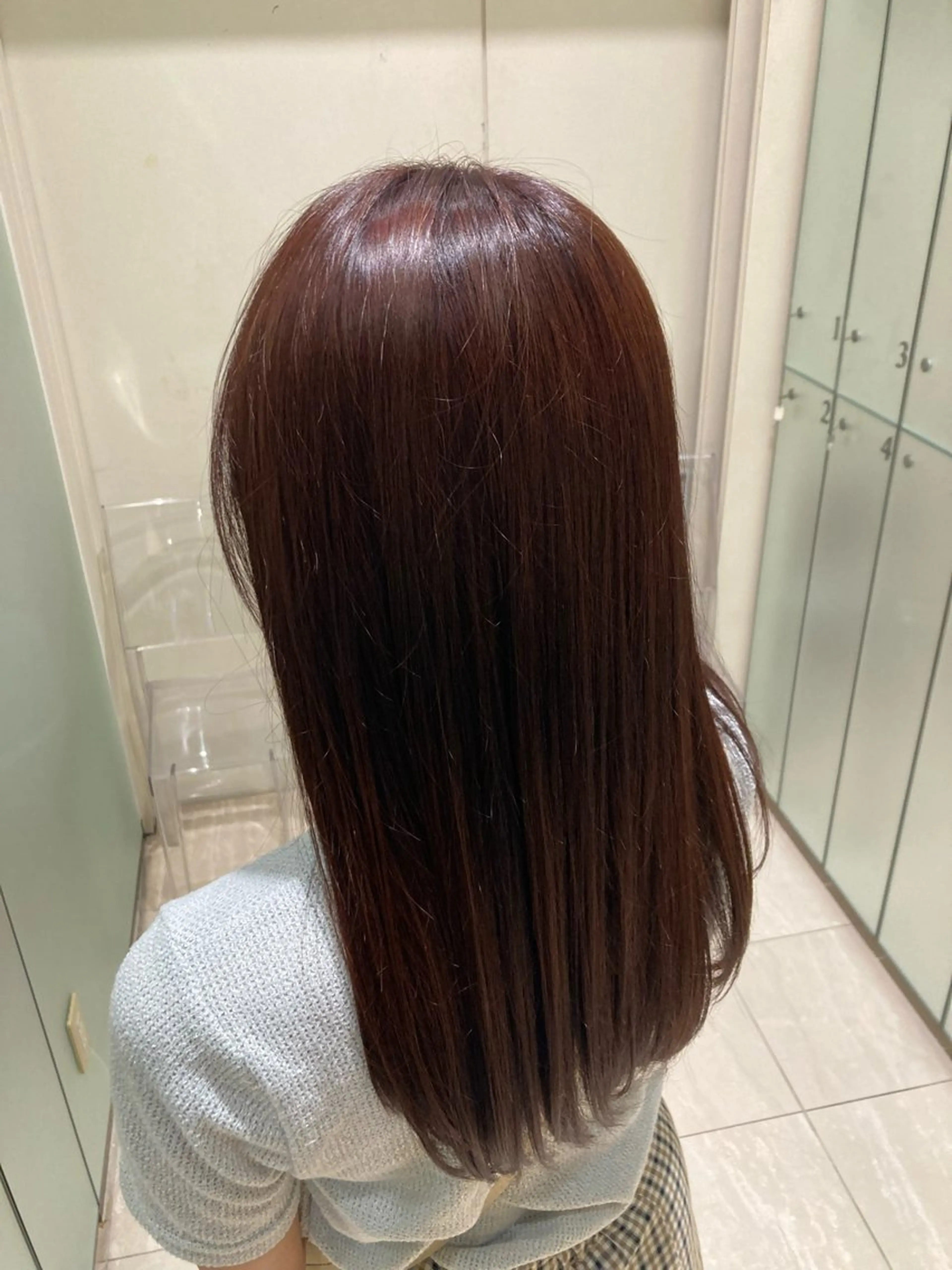 ロング カラー レッドカラー 井上 実南🌻🌱のヘアスタイル