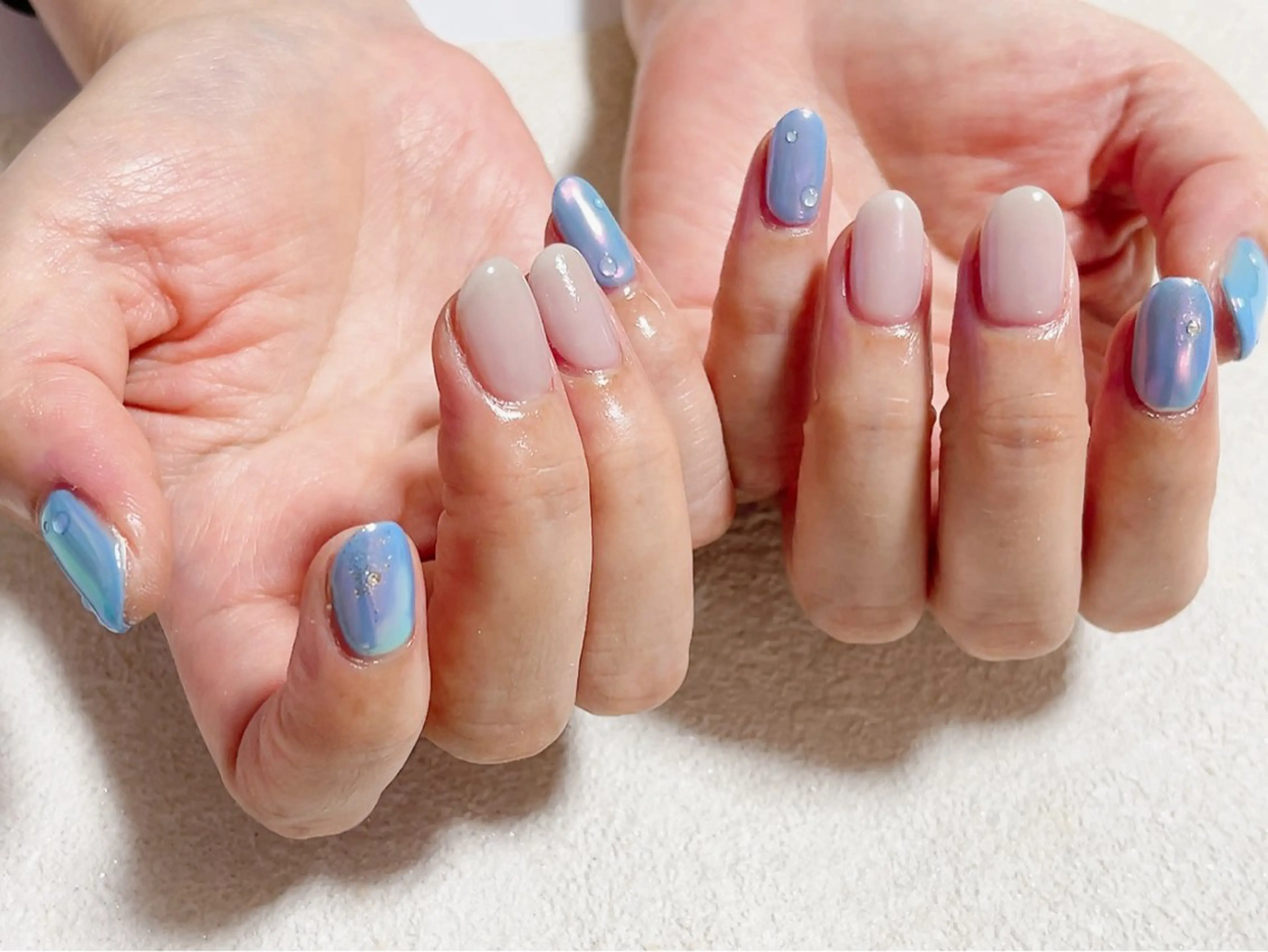 ネイル ジェルネイル キラキラネイル メンズネイル パラジェル 夏ネイル kiki nail たまプラーザのネイルデザイン