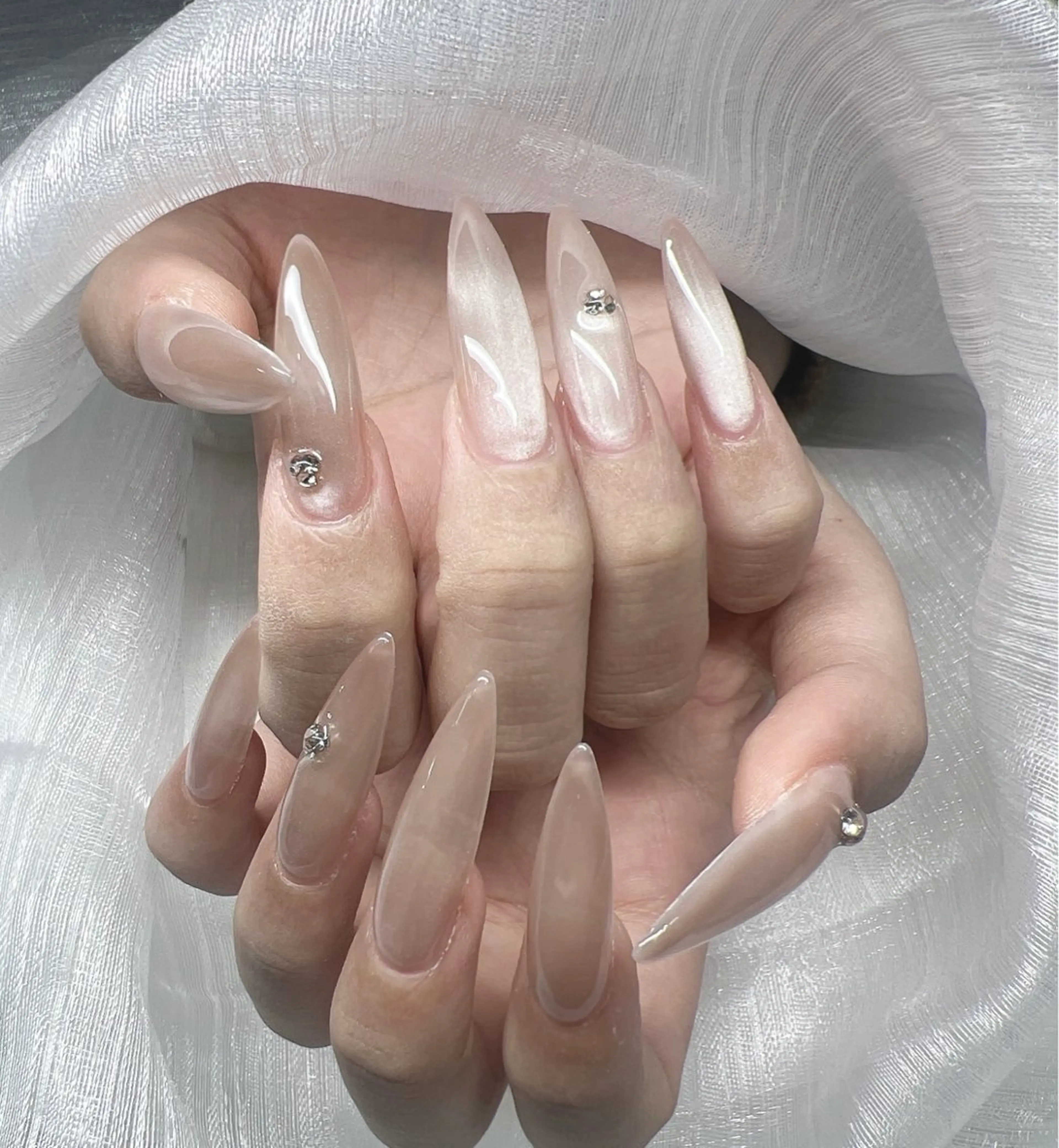 ネイル ハンドネイル Lee Nails チップ長さだし専門店のネイルデザイン