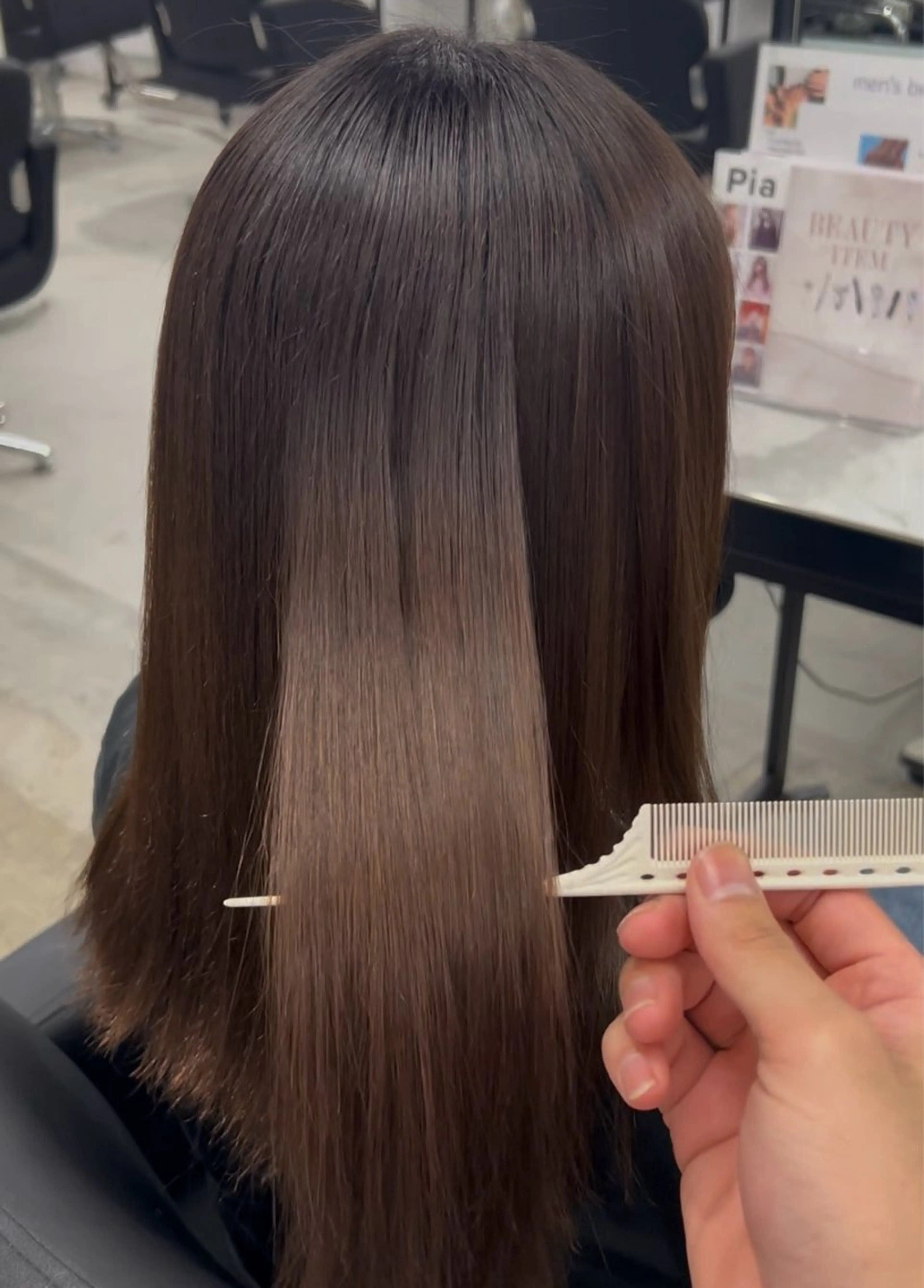 ミディアム 縮毛矯正 【pia】 syuuのヘアスタイル