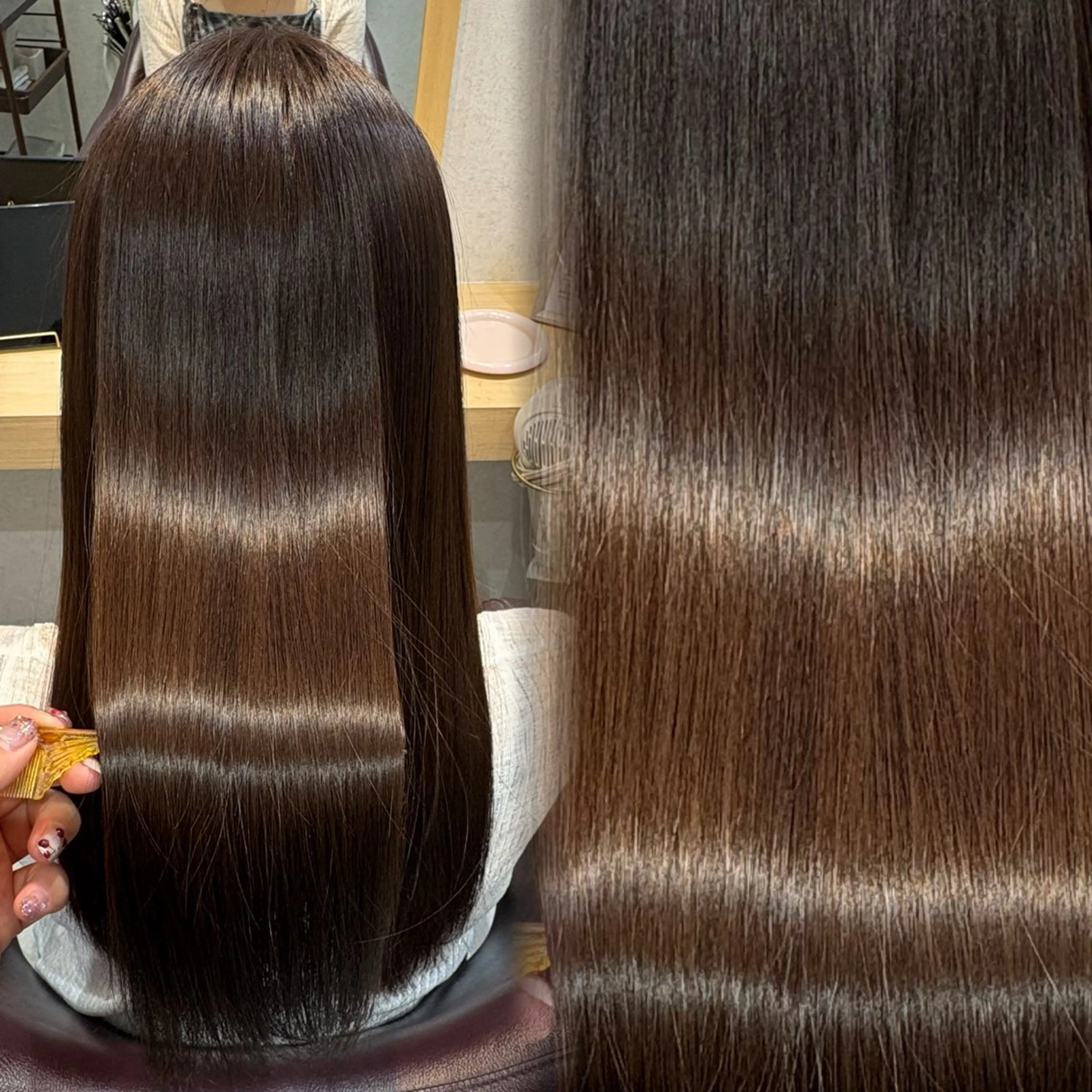 ロング カラー パーマ 透明感/チョコカラー 💍TAMA💍のヘアスタイル