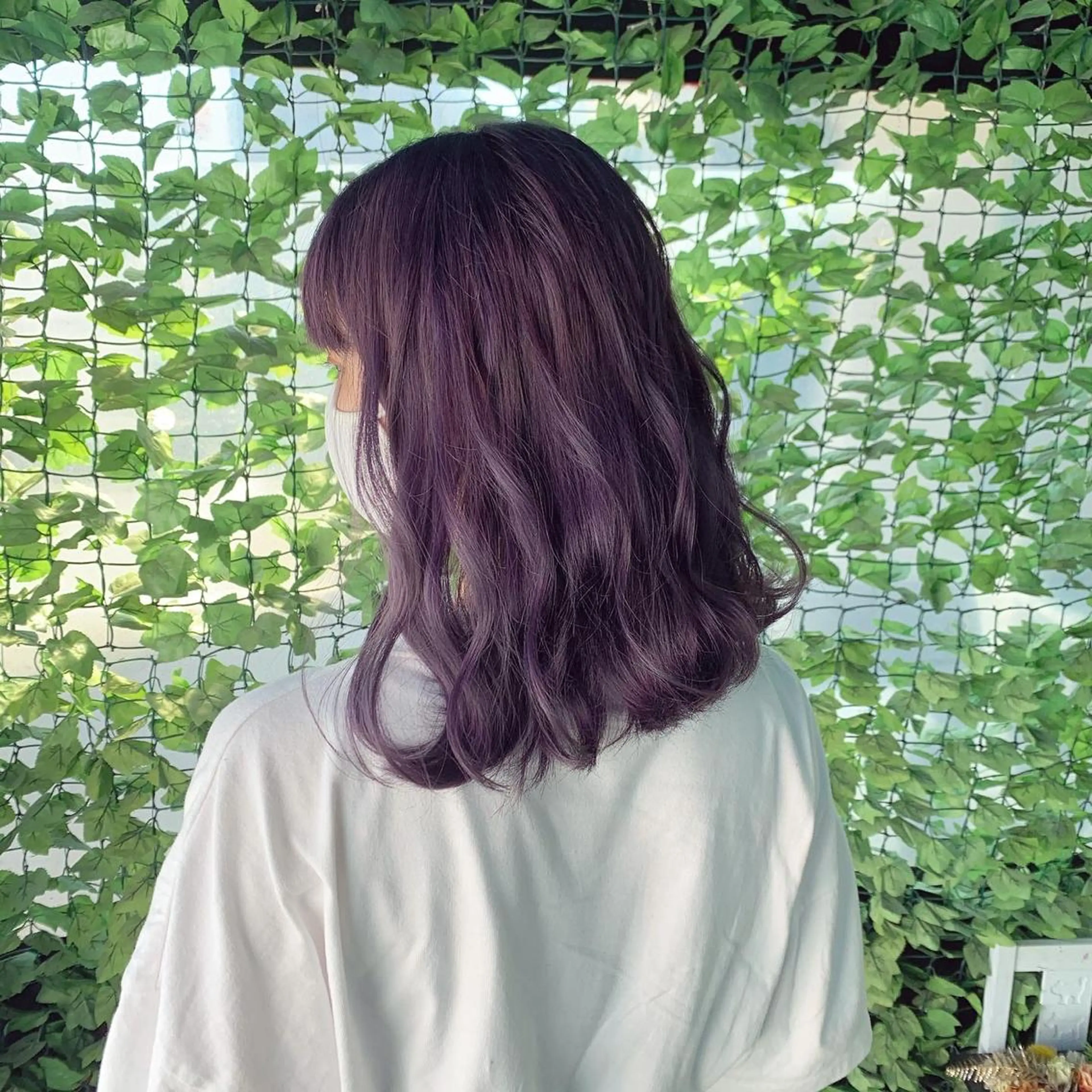 セミロング ピンクラベンダー ヘアカラー 佐藤 香太のヘアスタイル