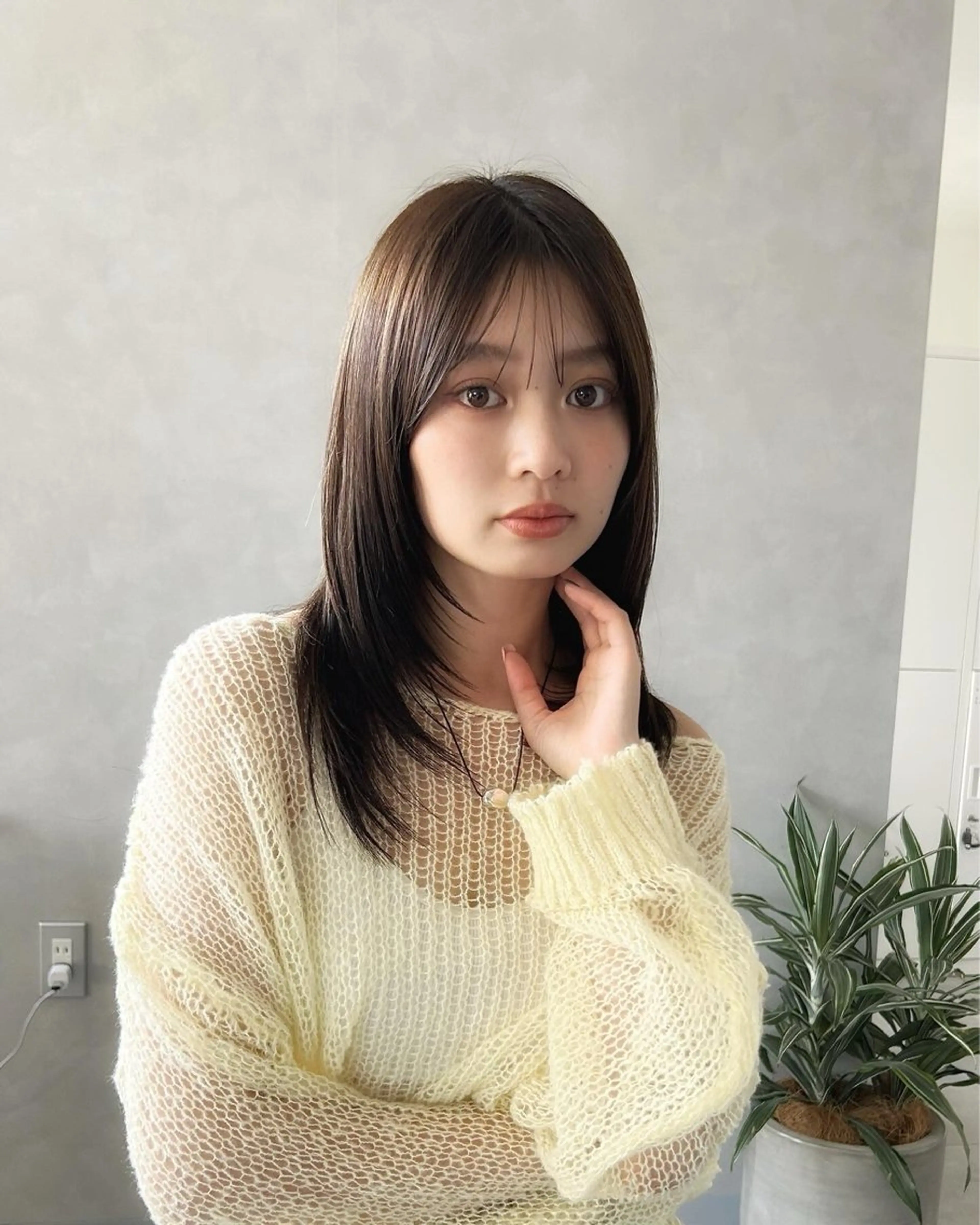 ミディアム カラー グレージュ レイヤーカット ❤️ショートカット ・顔周りカット❤️のヘアスタイル