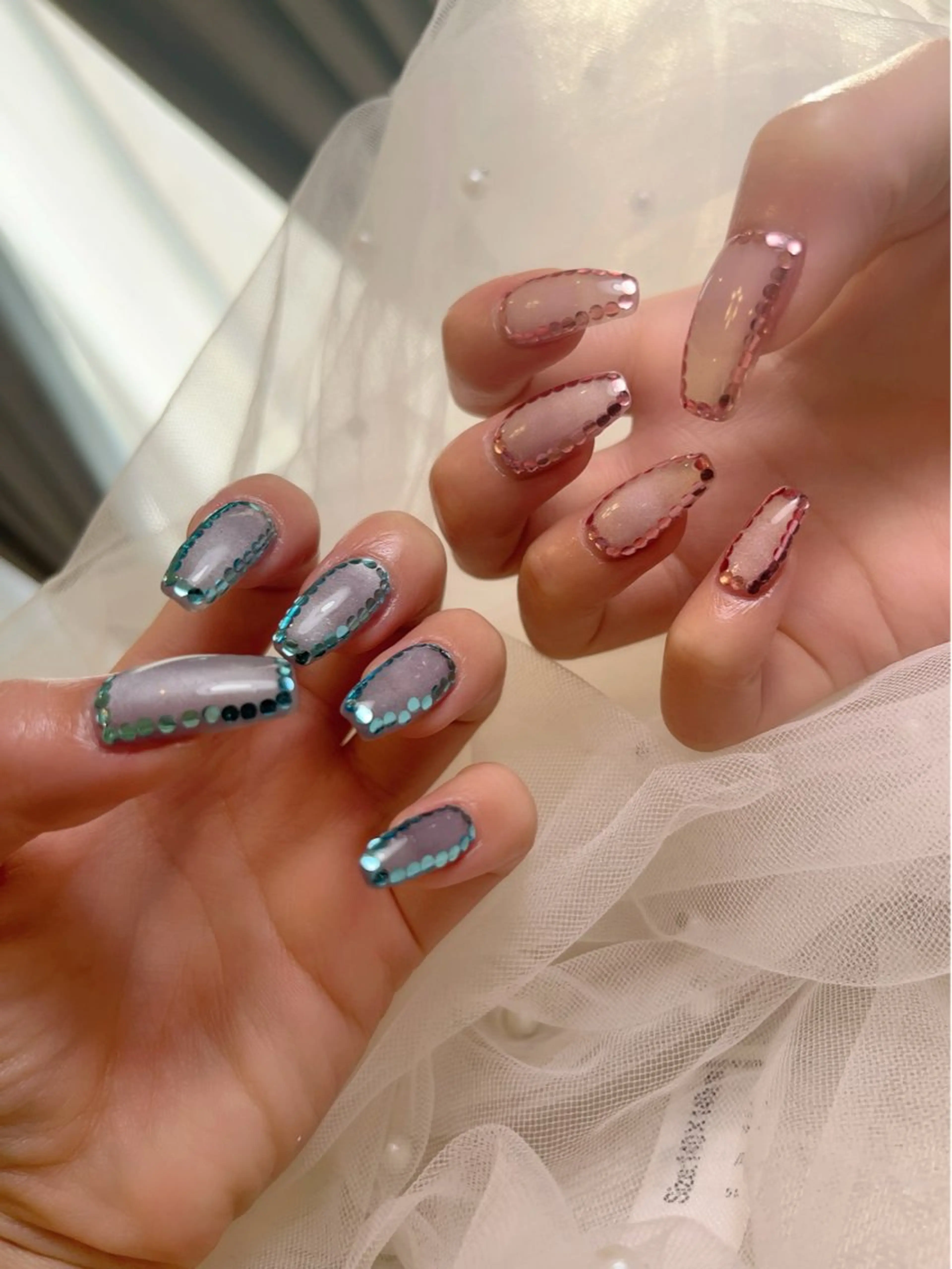 ロング 韓国風ヘア ハンドネイル nail salon 《A.sister》のネイルデザイン