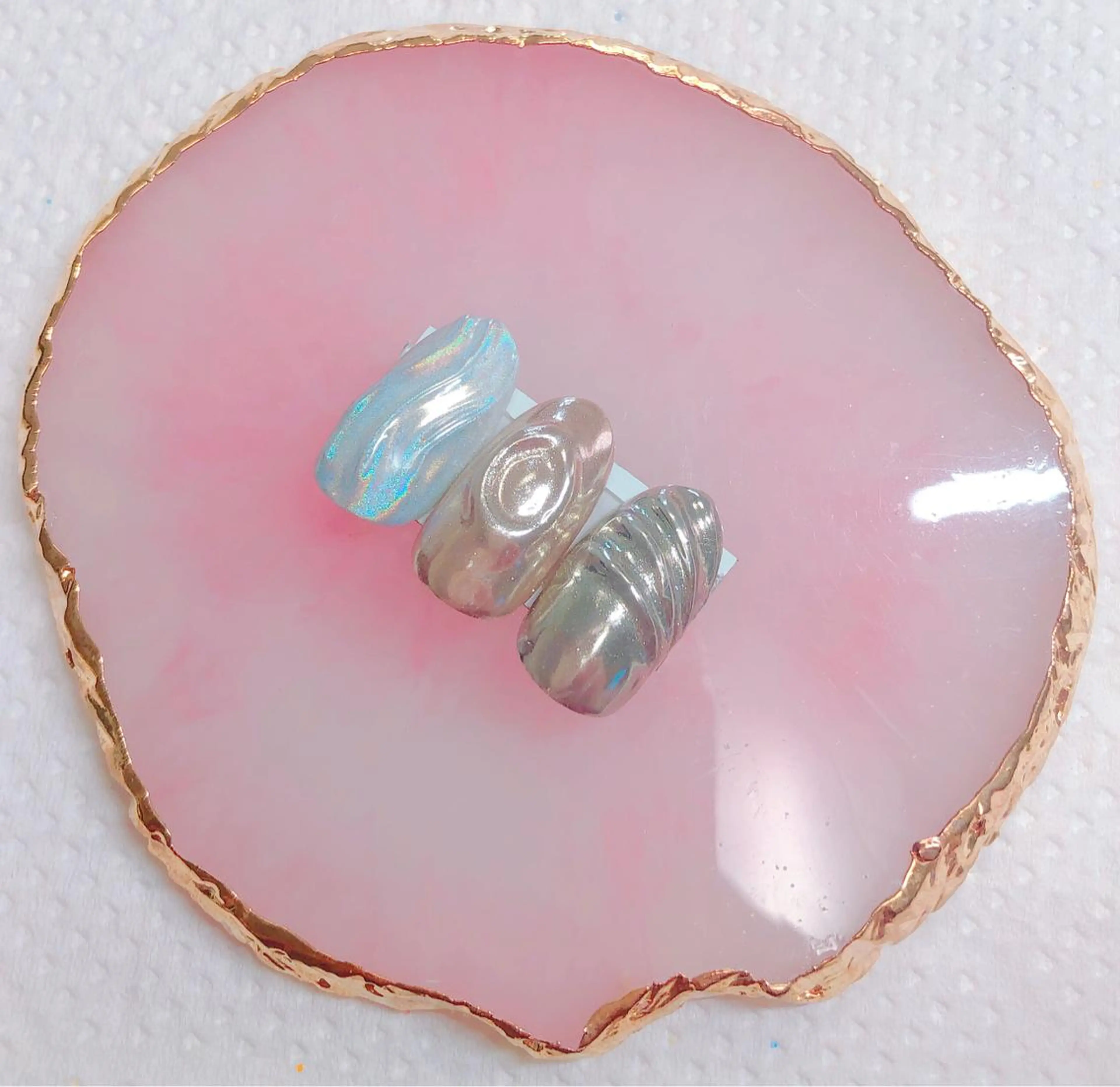 ネイル ミラーネイル CROWN プライベートサロンのネイルデザイン