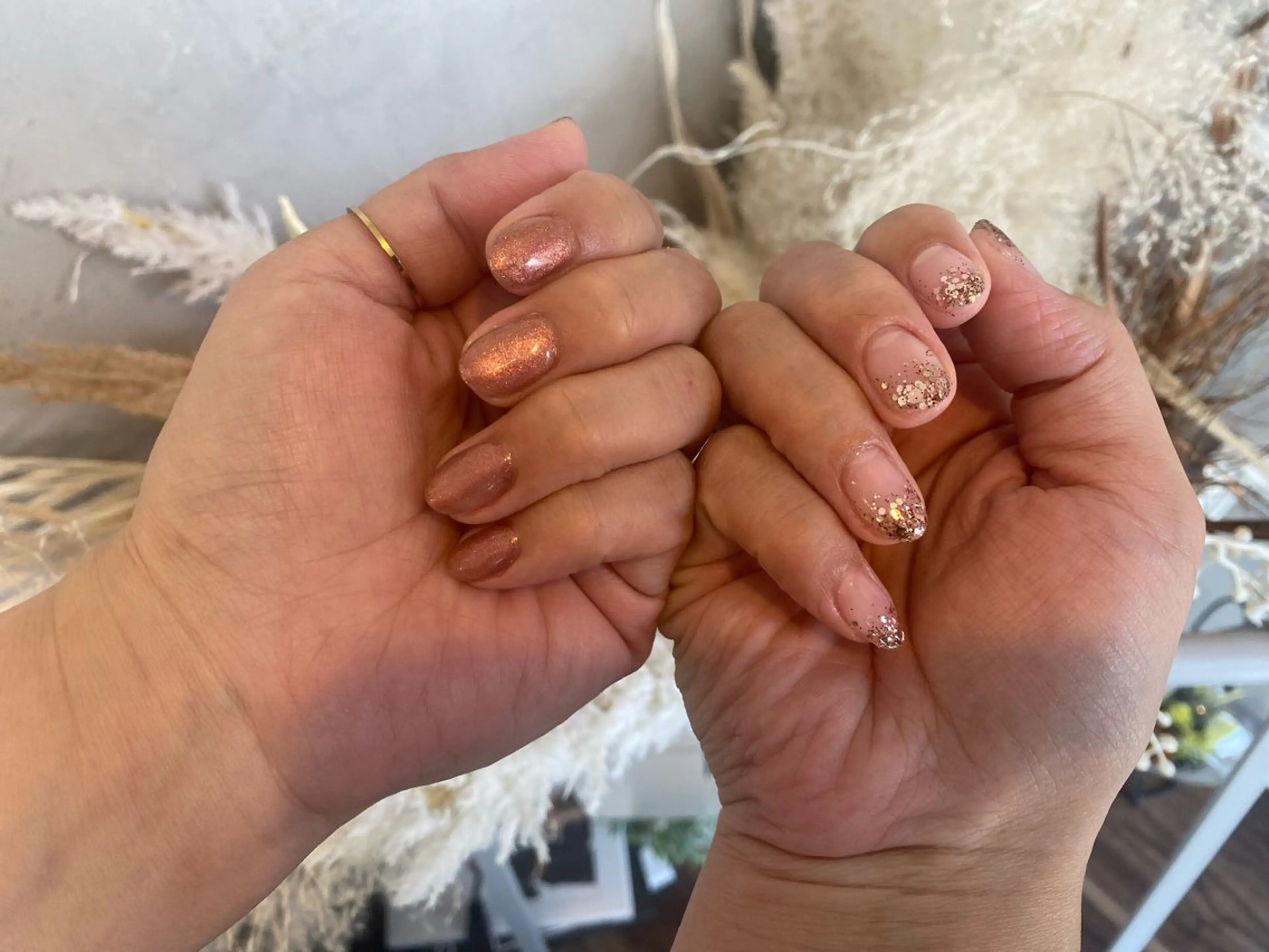 ネイル グラデーション ラメ(グリッター) ラメグラデーション ワンカラーネイル Miho.Nail TwinEightのネイルデザイン