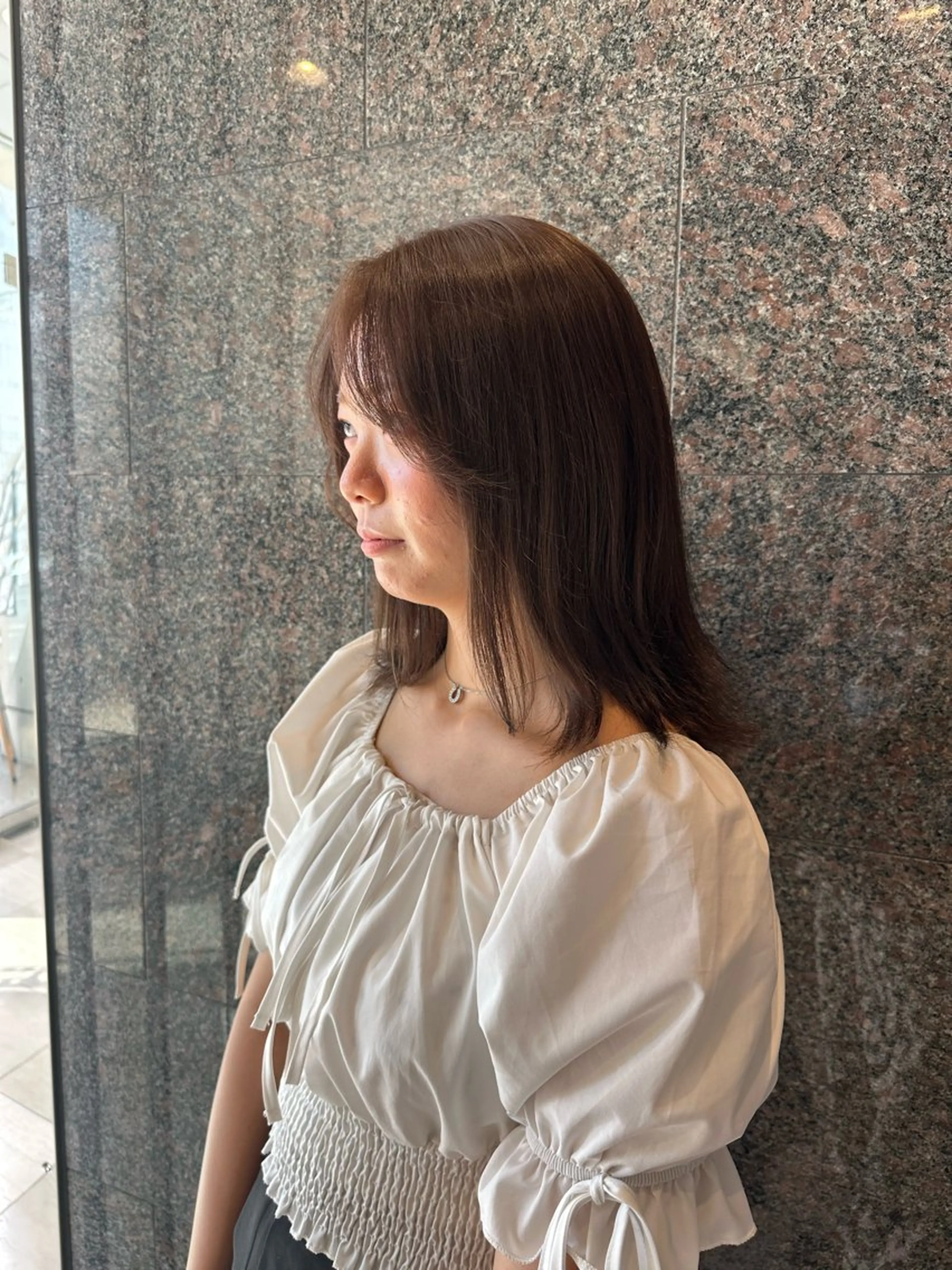 ミディアム カラー ヘアカラー ✨髪質改善/ 縮毛矯正✨ケント🌳のヘアスタイル