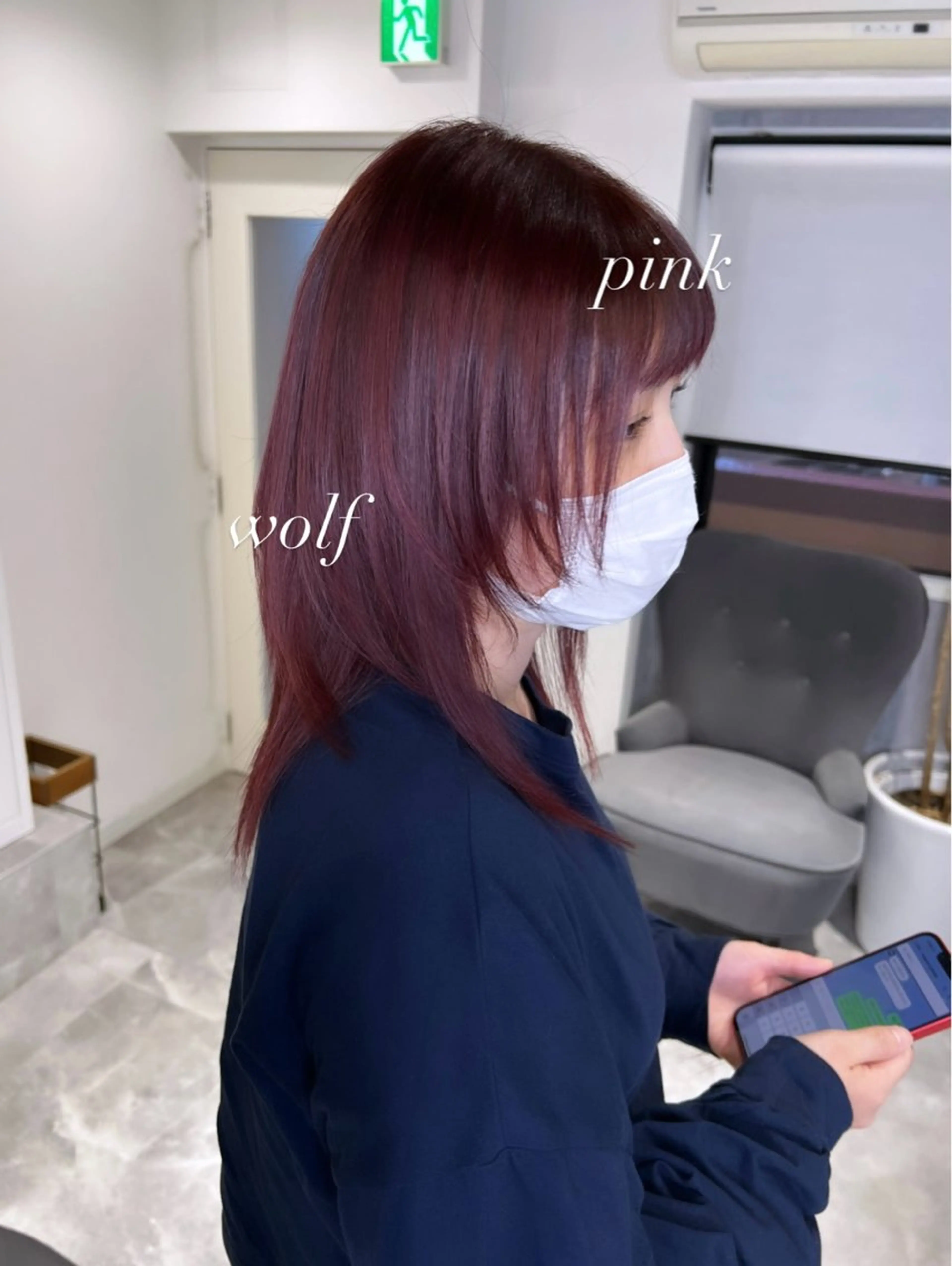 セミロング カラー ブリーチ ブリーチなしカラー ウルフカット 透明感/レイヤー 🇰🇷tomonaのヘアスタイル