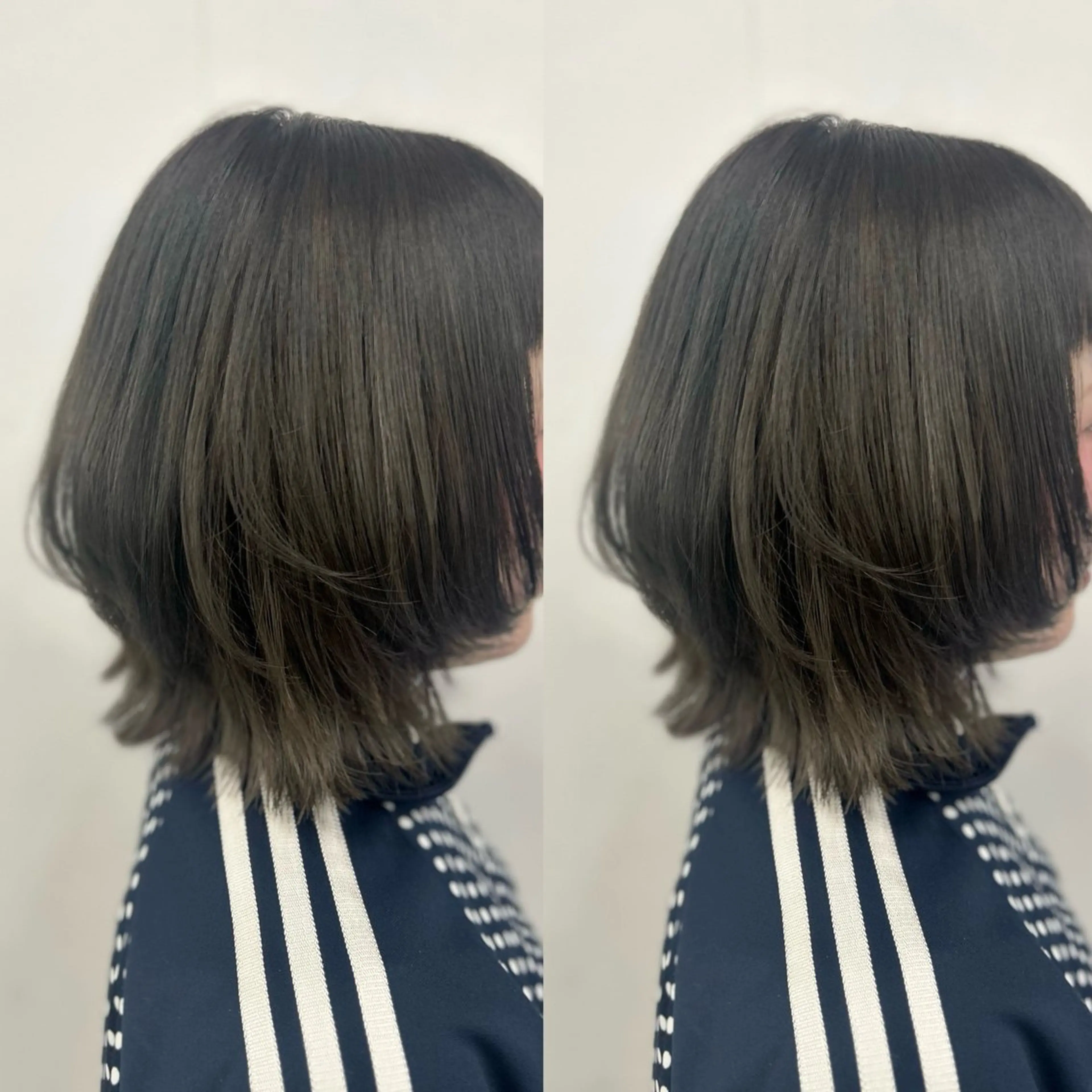 ミディアム カラー カット ヘアカラー ハイトーン🎀 暖色系カラー🎀愛美のヘアスタイル