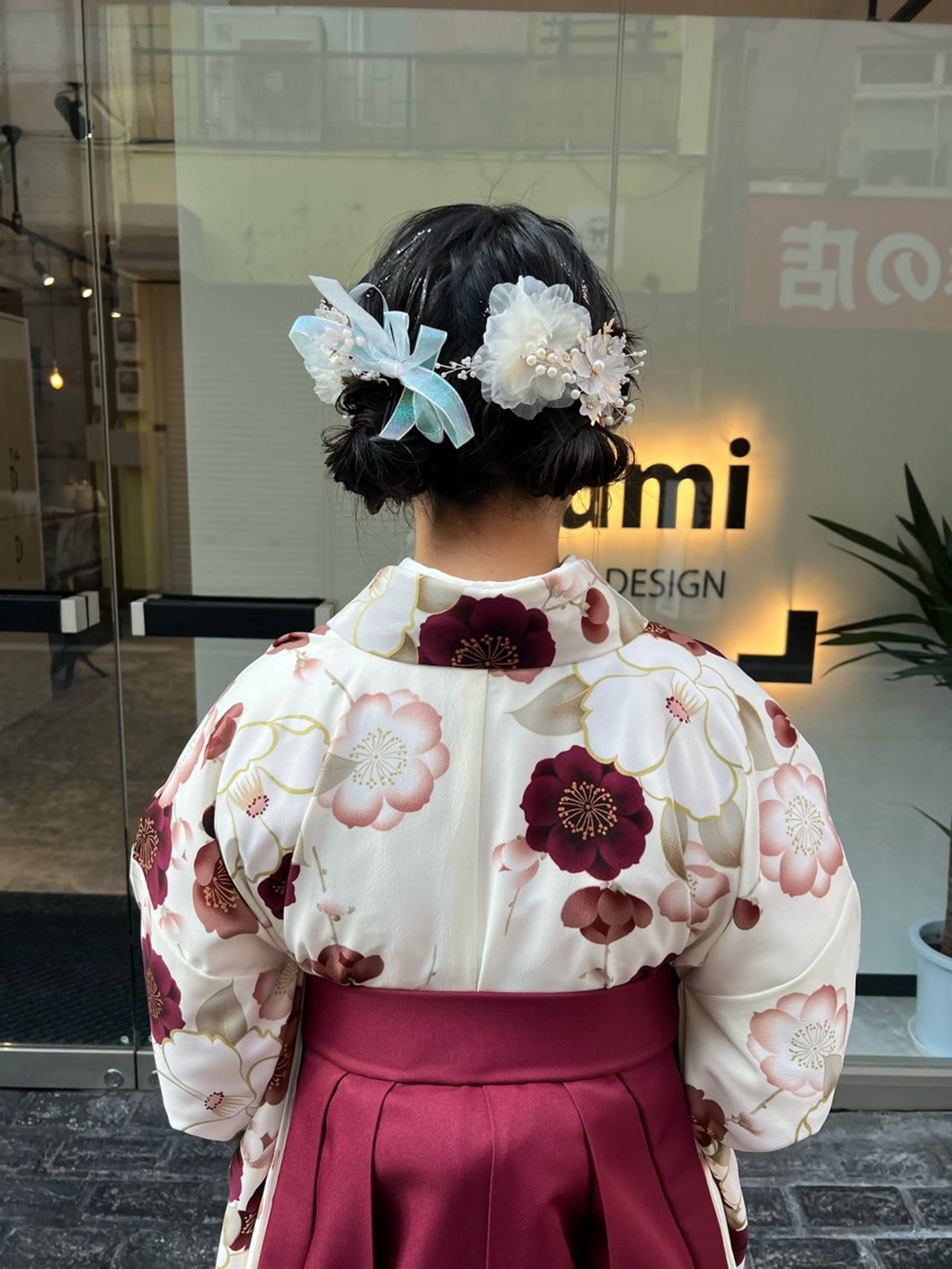 ショート カラー ヘアアレンジ お団子ヘア ボブ 「sumi」 AMIのヘアスタイル