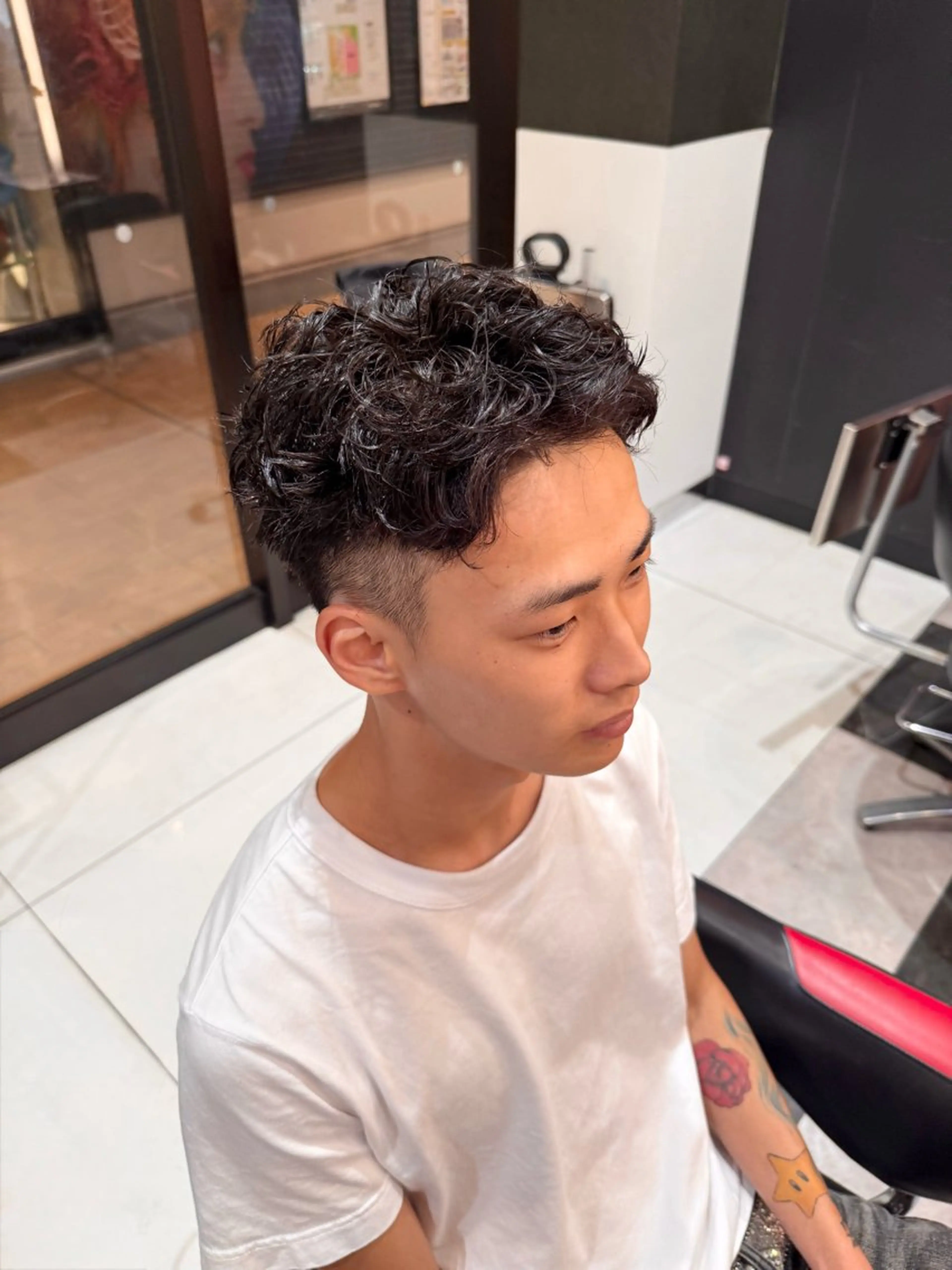 パーマ メンズ レディースモデル募集 無料/田中海斗のヘアスタイル