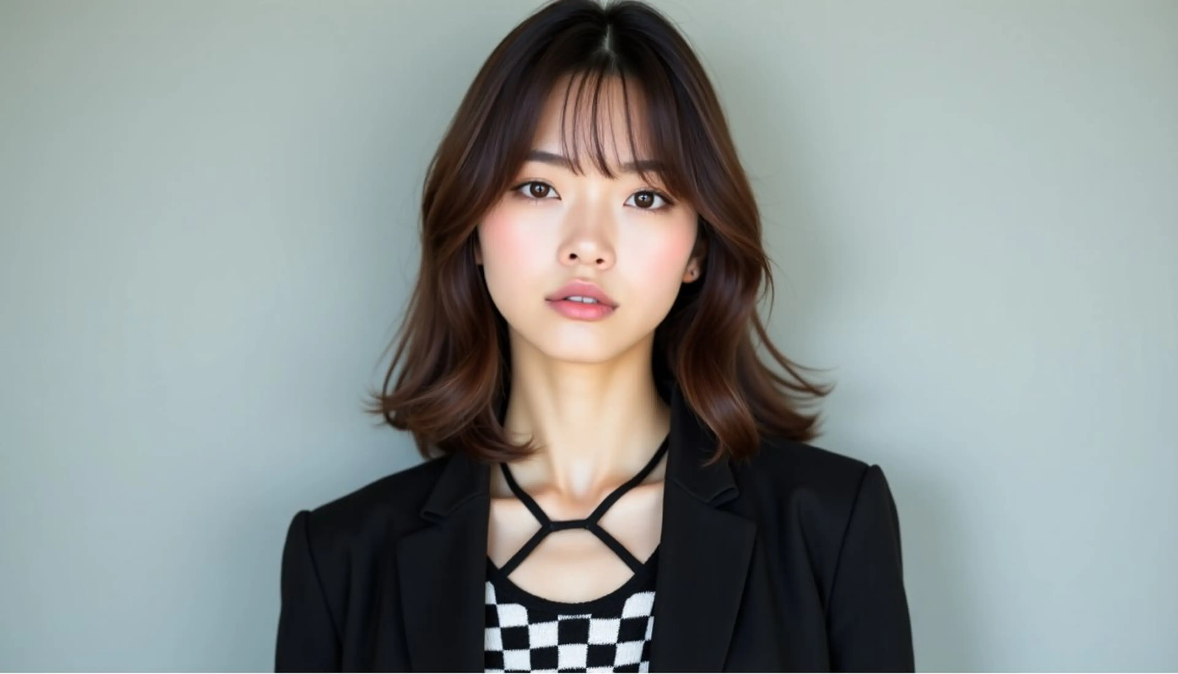 ミディアム カット 前山未依亜 マエヤマミイアのヘアスタイル