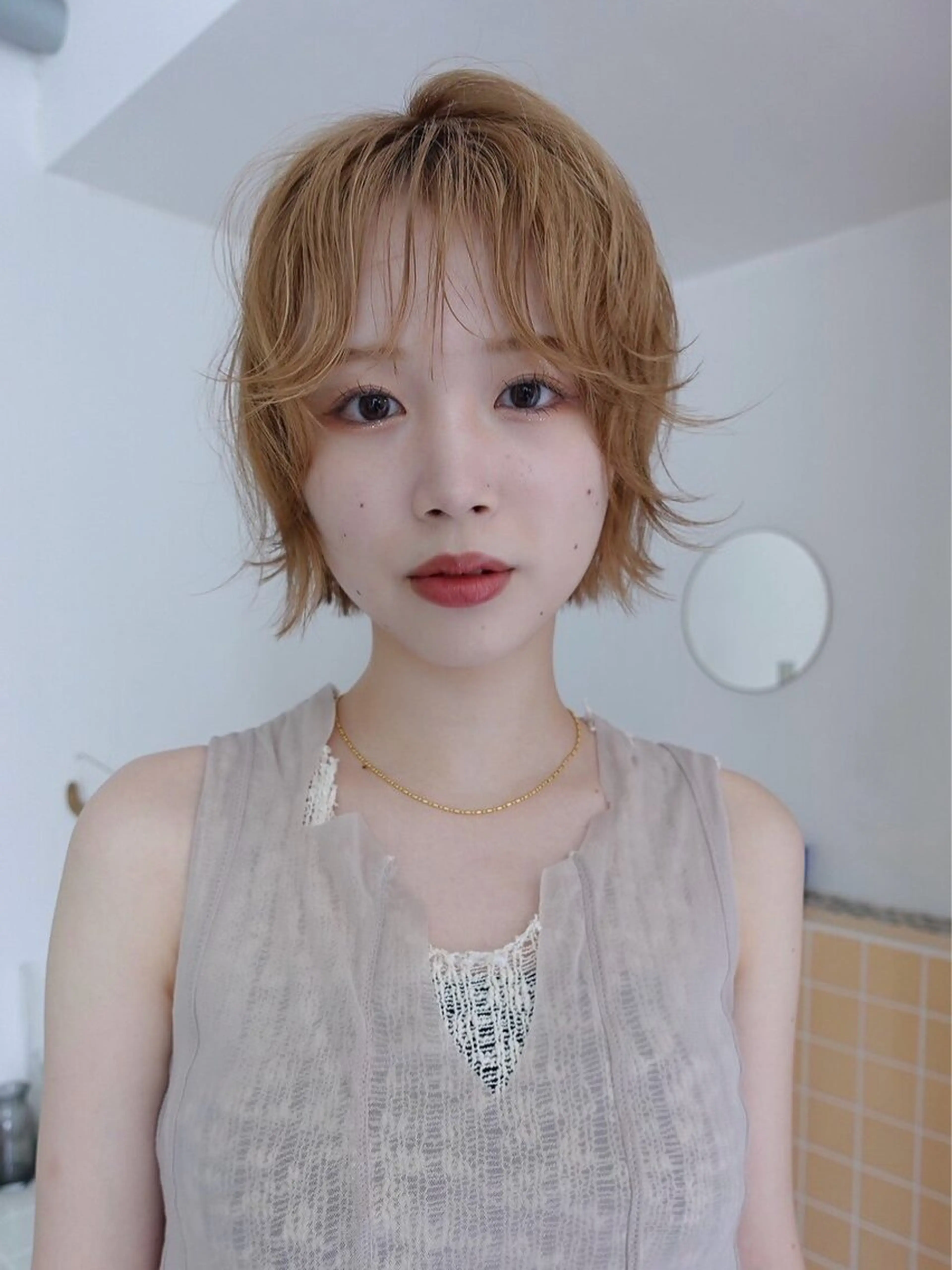 ショート カラー カット ヘアカラー 透明感カラー💫 キムのヘアスタイル