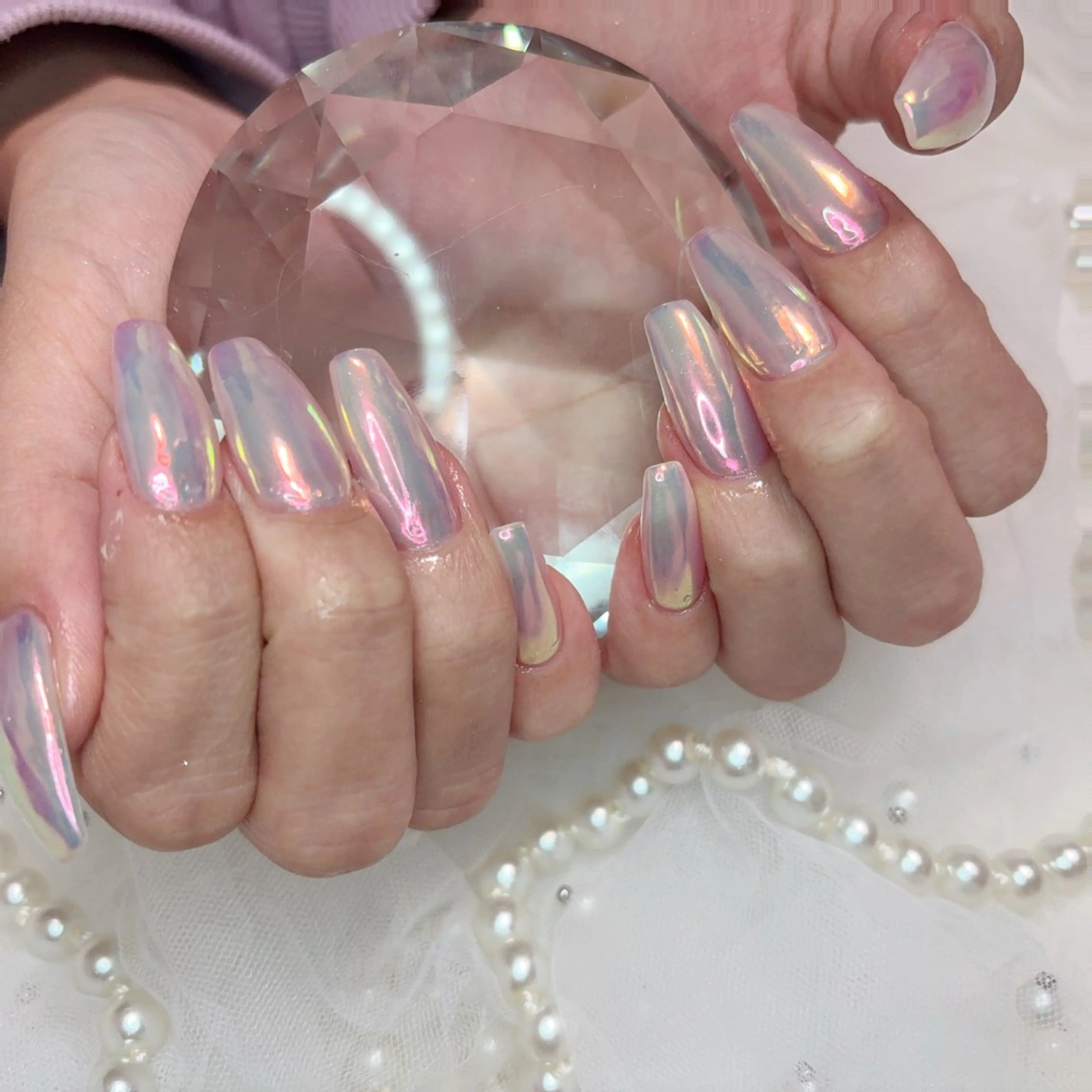 ネイル オーロラネイル ハンドネイル Nail Salon Ripeのネイルデザイン