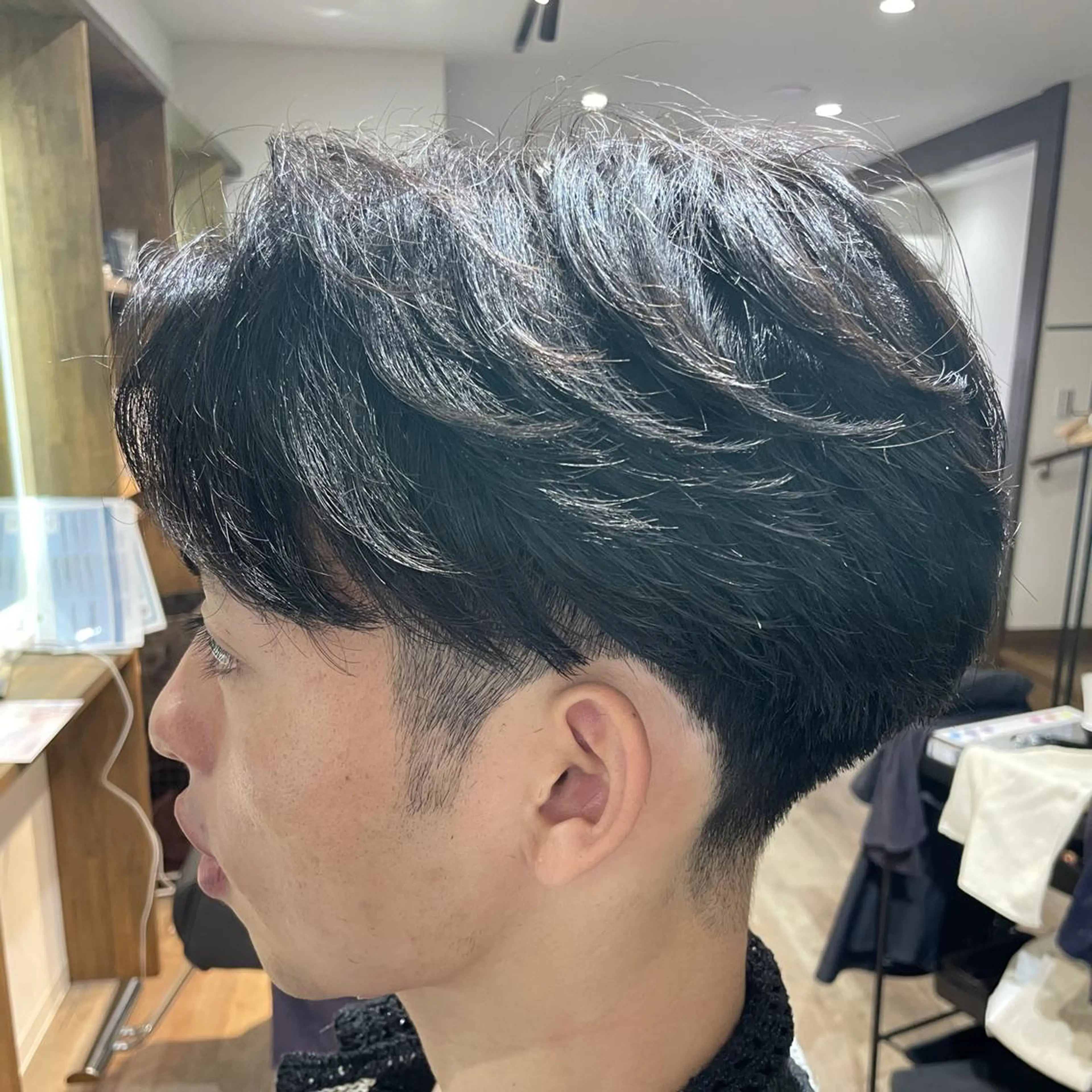 ショート パーマ メンズ フェザーパーマ メンズパーマ メンズウルフカット ウルフカット カット パーマ パーマPrivate SalonNoa名駅のヘアスタイル