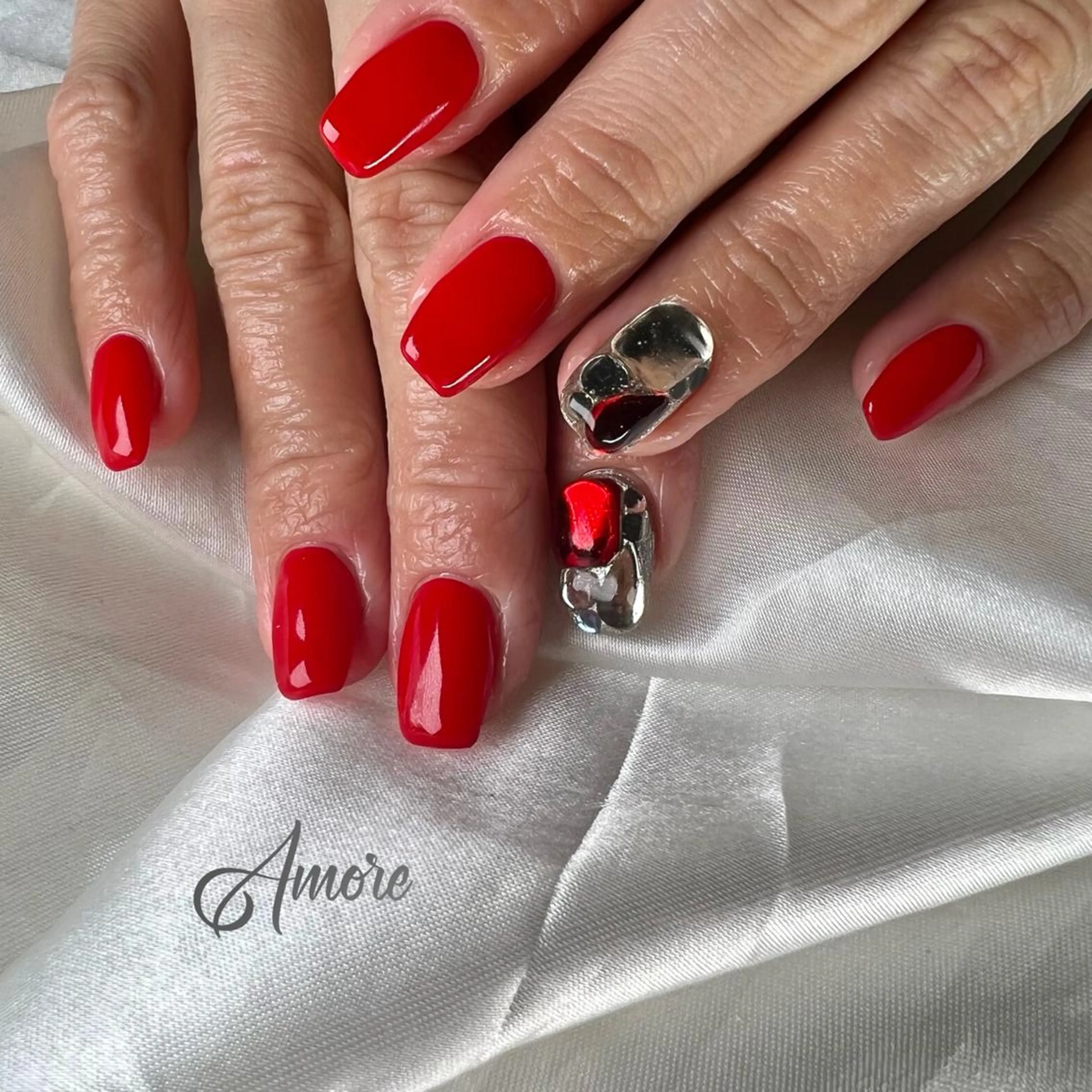 ネイル ジェルネイル ミラーネイル オフィスネイル パラジェル You kyehwaのネイルデザイン