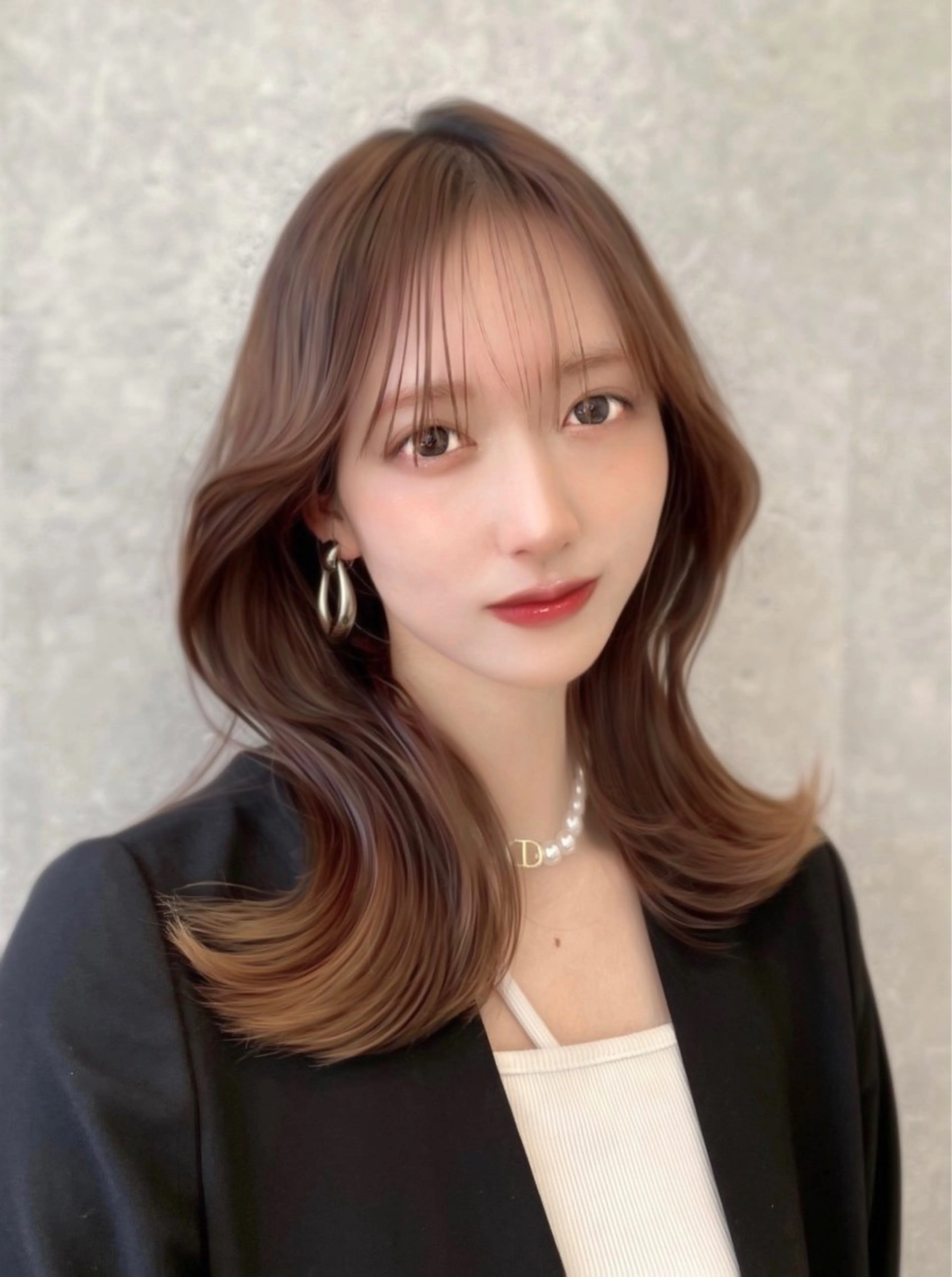 セミロング 映える顔まわり/前髪 特化 💗 ユキマのヘアスタイル