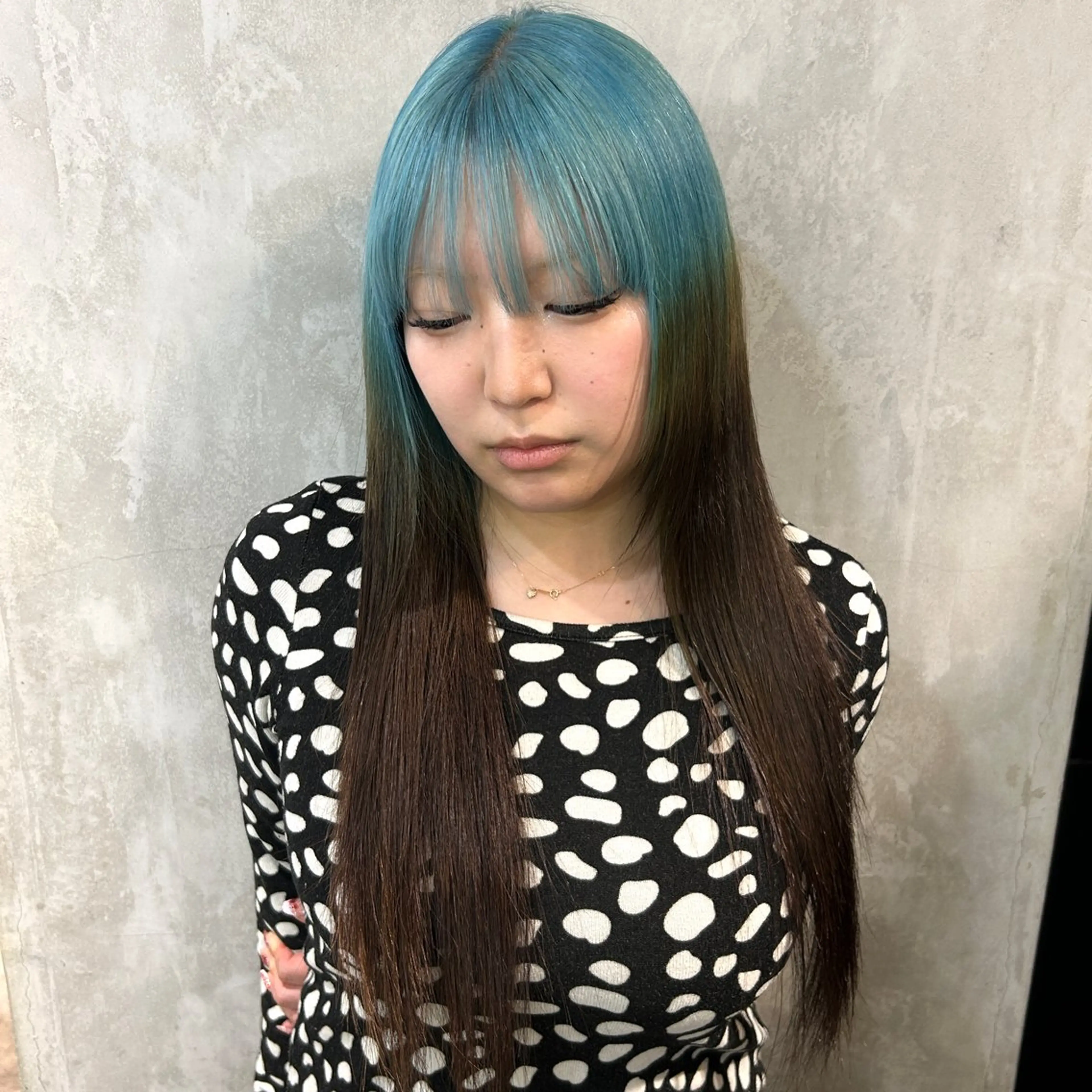 セミロング カラー デザインカラー ヘアカラー トリートメント 似合わせ/ブリーチ☆ 𝓡𝒖𝓷𝐚💋のヘアスタイル