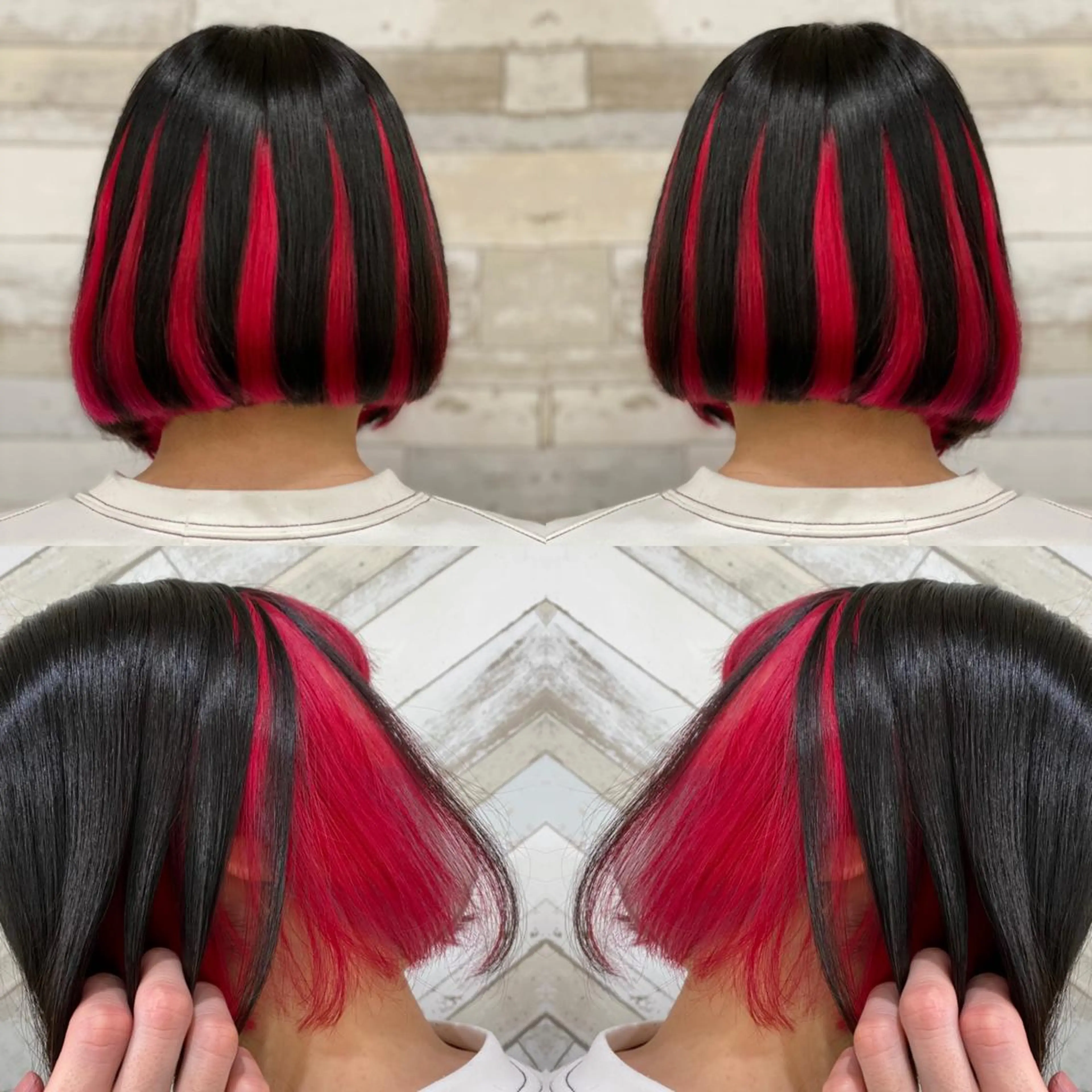 ショート カラー ヘアカラー トリートメント 🌈推し色派手髪 ハイトーンShinのヘアスタイル