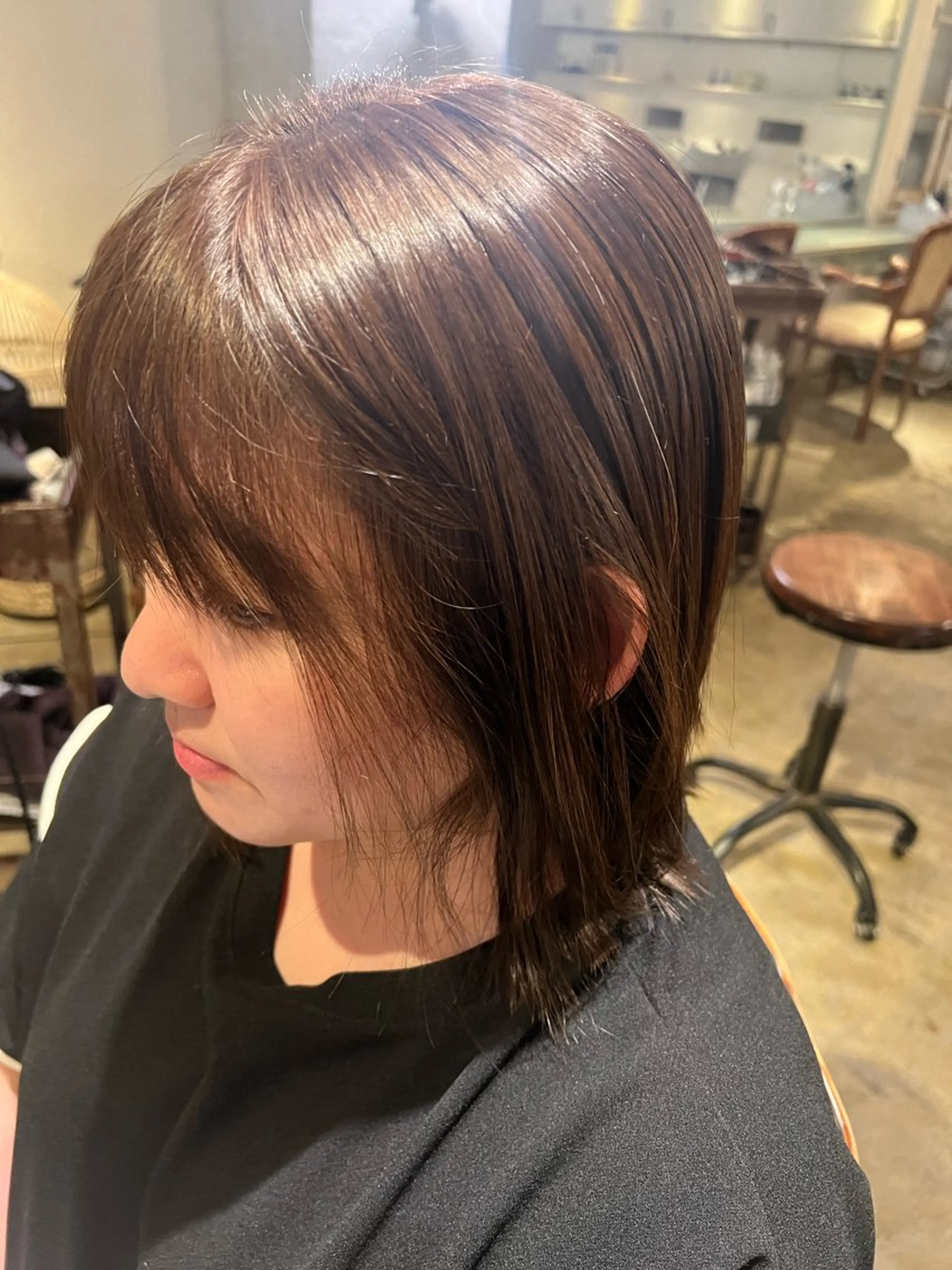 セミロング レイヤーカット 永山 萌文のヘアスタイル