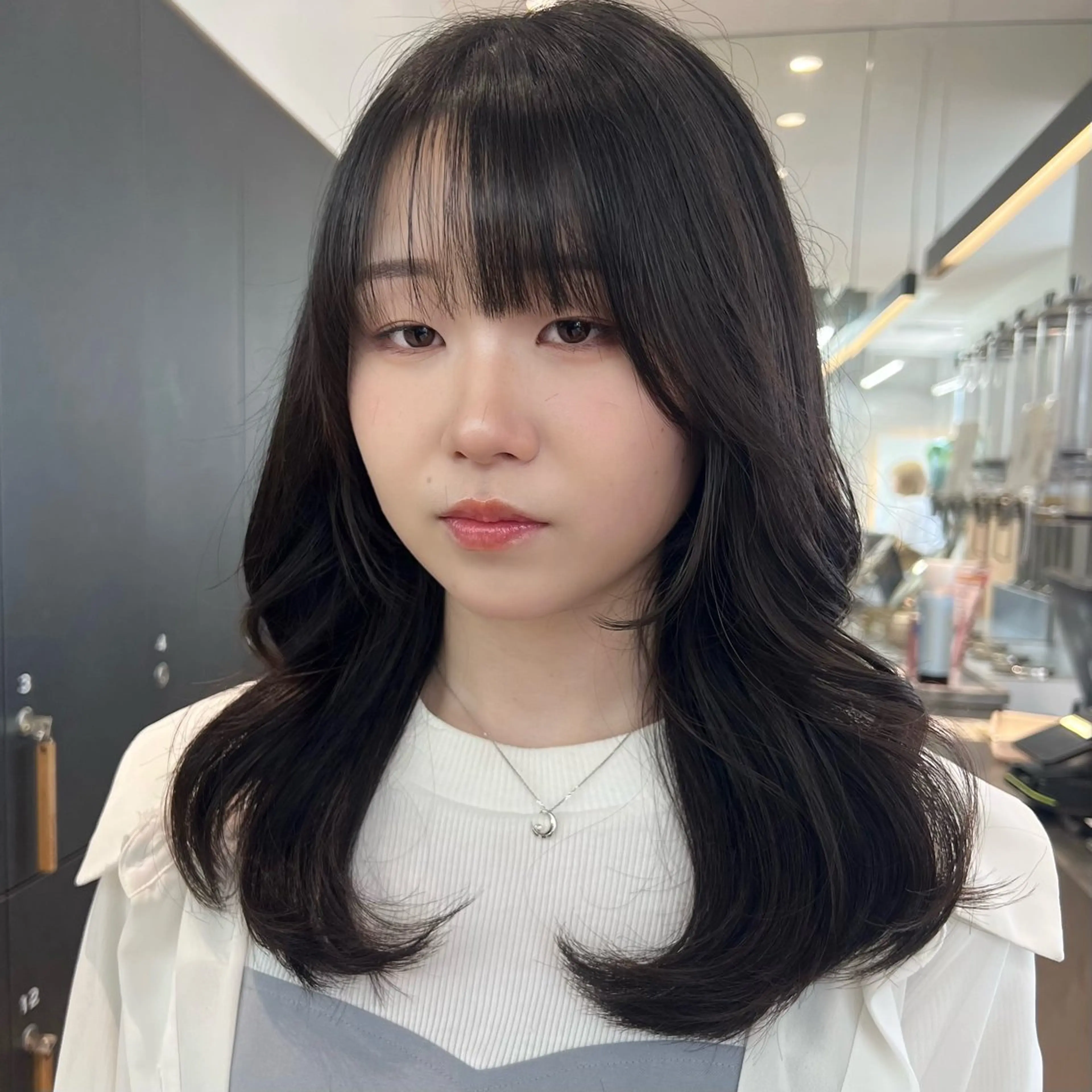 セミロング くびれヘア 髪質改善 韓国風ヘア レイヤーカット 縮毛矯正 カット 縮毛矯正 トリートメント メンズ/韓国レイヤー /縮毛矯正/📍爽太のヘアスタイル