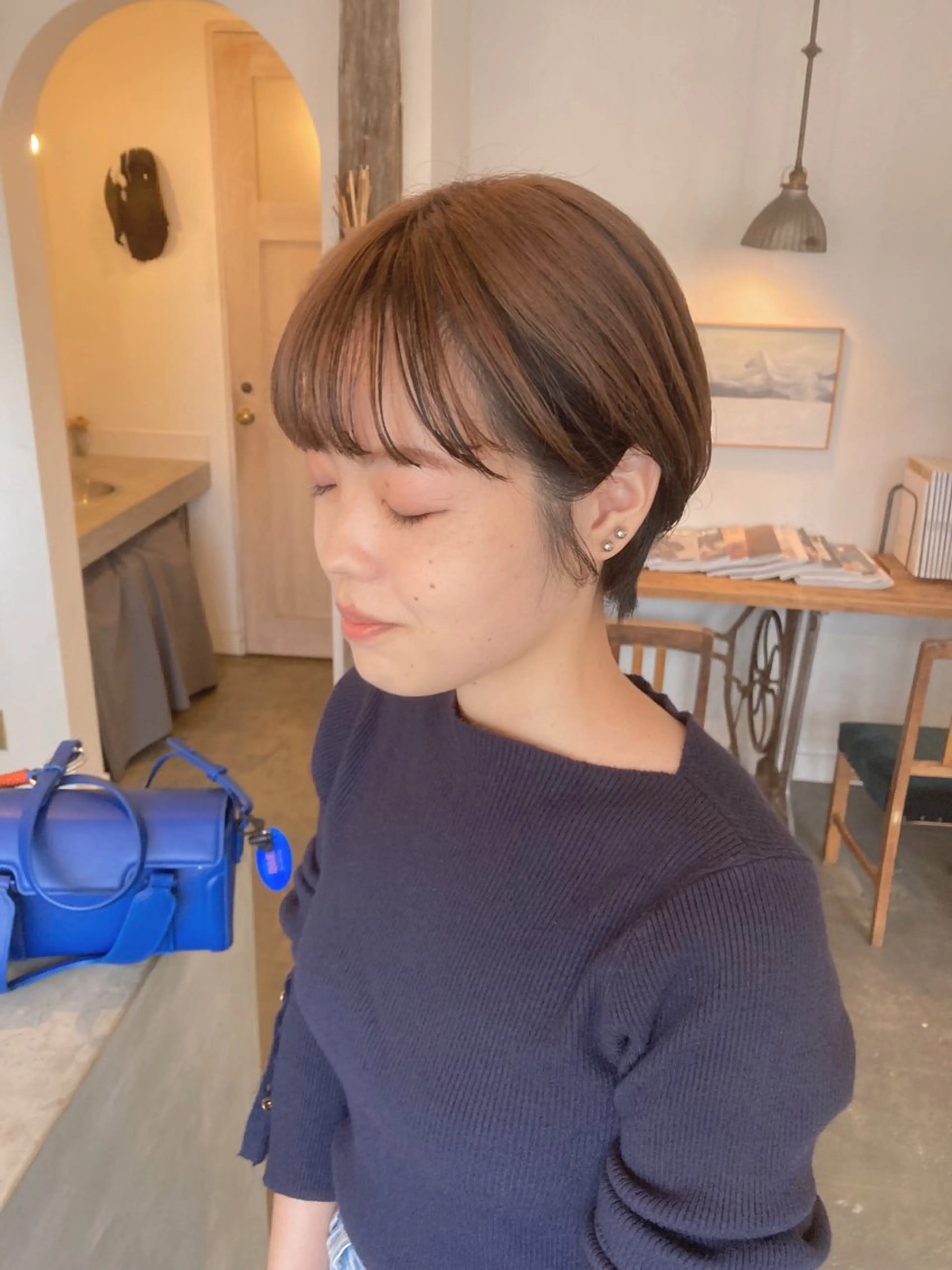 ショート カラー ショートヘア vahan✂︎ 小林未果🕊のヘアスタイル