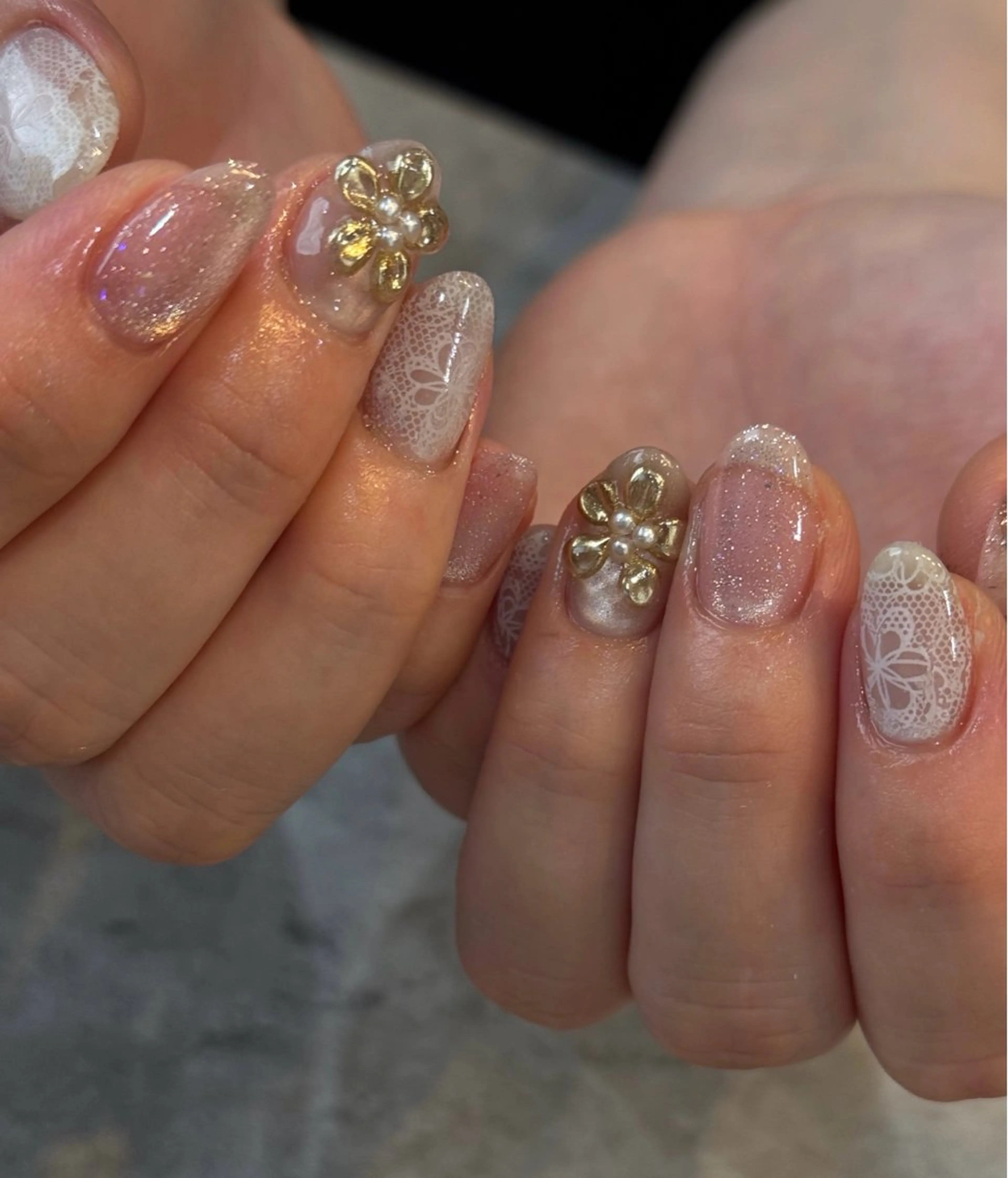 ネイル レース ハンドネイル Blé nailのネイルデザイン