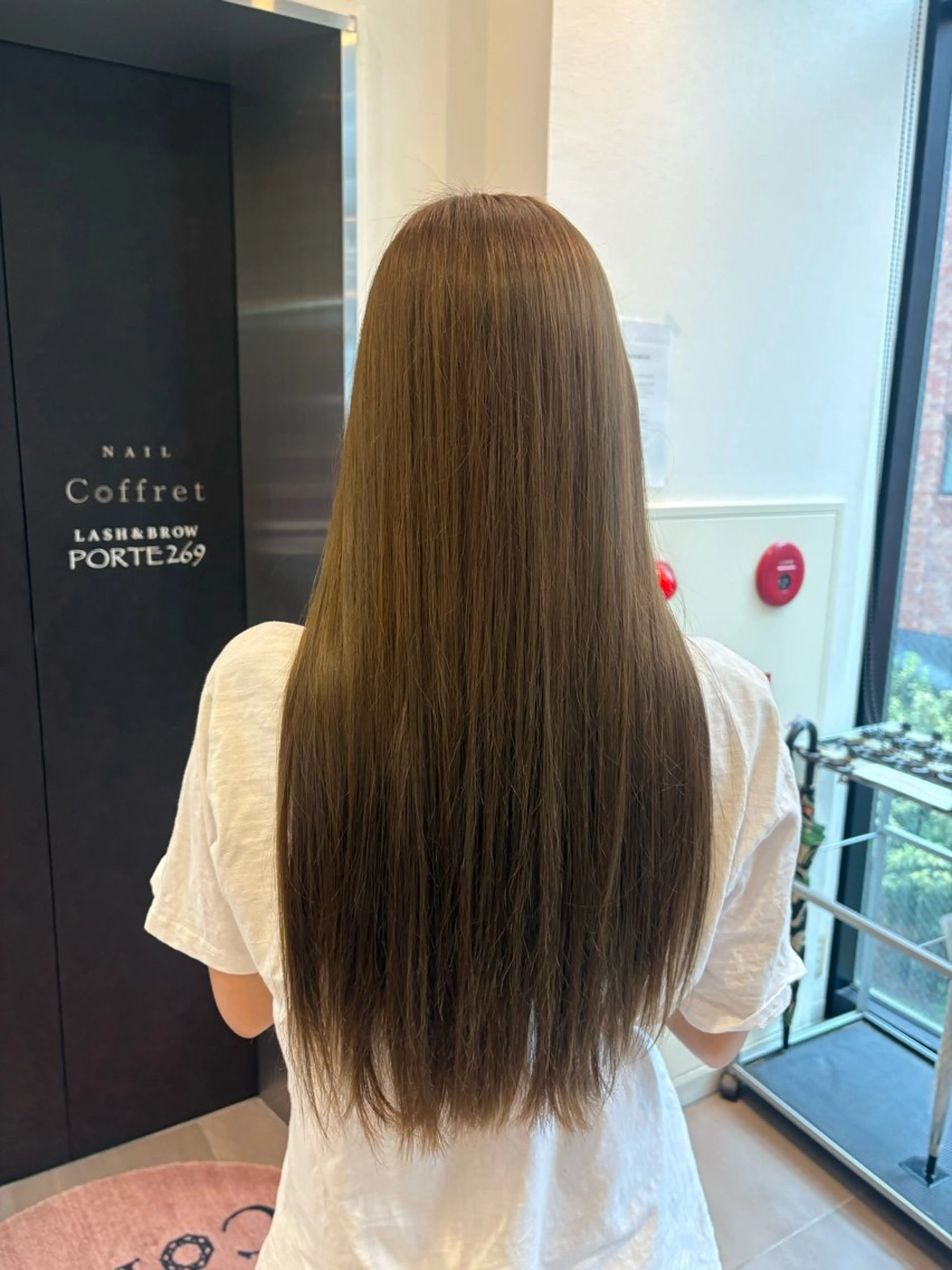 ロング カラー ベージュカラー 透明感カラー ヘアカラー まほ/ あべの/braceのヘアスタイル