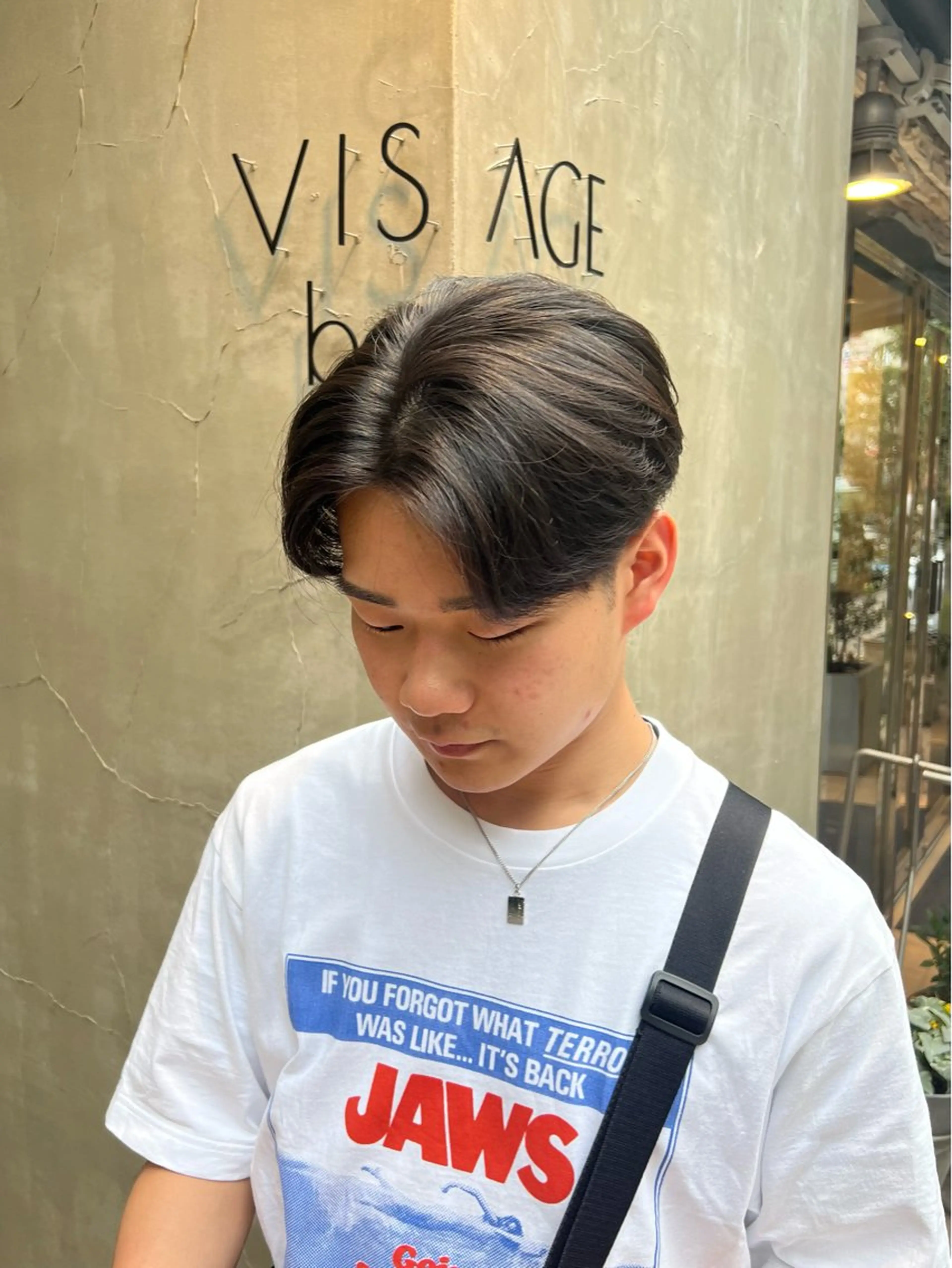 メンズ ビジネス センターパート 学生（メンズ向け） 刈り上げ カット ヘッドスパ いぐちしょうた🫧 VISAGEbaskのヘアスタイル