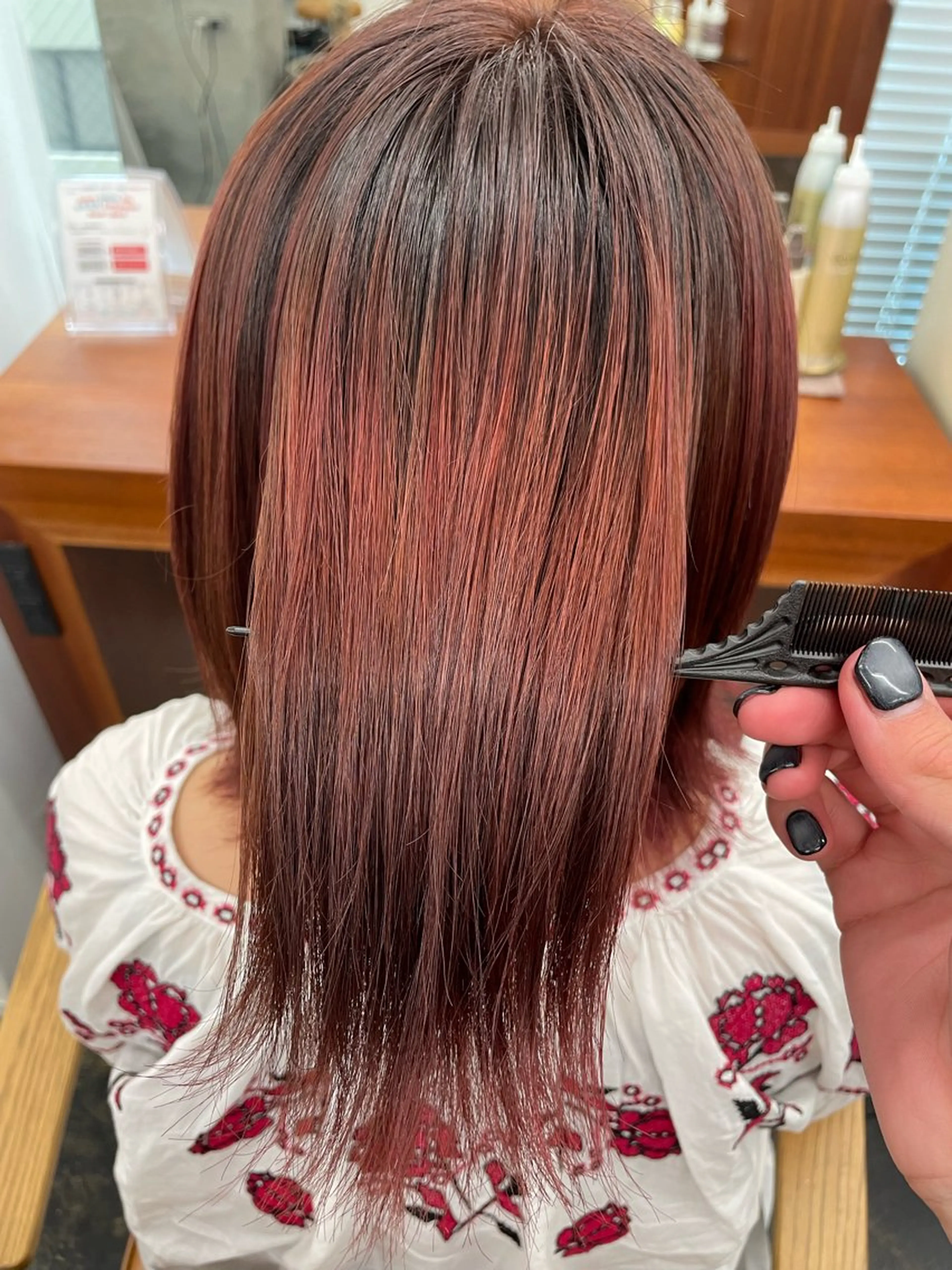 ミディアム カラー ピンクカラー ヘアカラー ✨️パーマ✨ たなかひろとのヘアスタイル