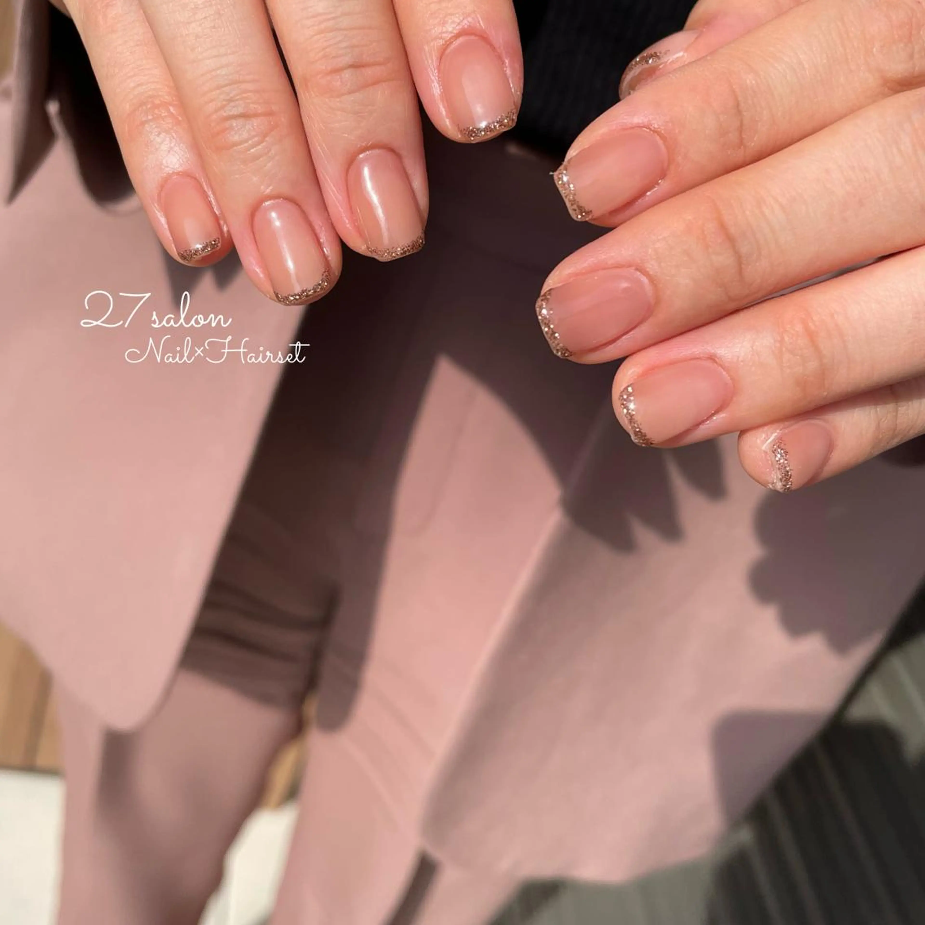 ネイル フレンチネイル オフィスネイル シンプルネイル 27salon yuinaのネイルデザイン